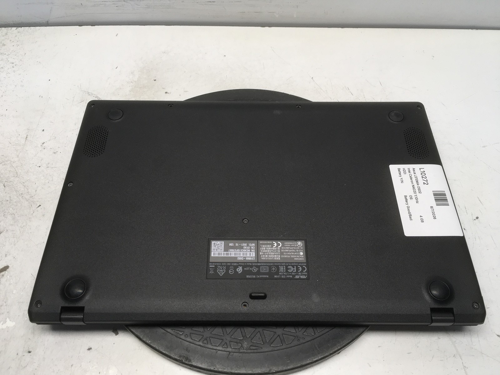 Asus L510MA-DS02 Intel Celeron N4020 1.1GHz 4 GB NO HDD No Batt