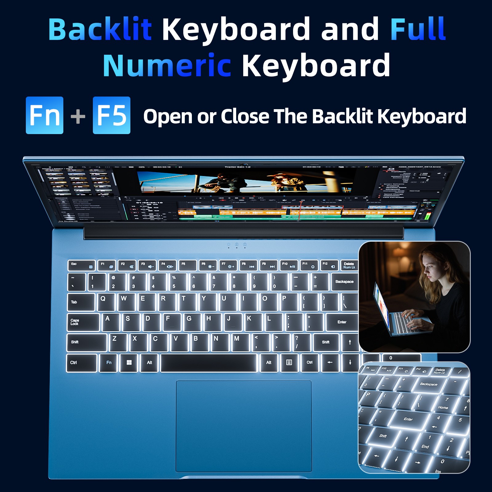 2026 SGIN 15.6″ Laptop i3-10100Y 16GB RAM 1024GB SSD Win 11 Backlit Keyboard