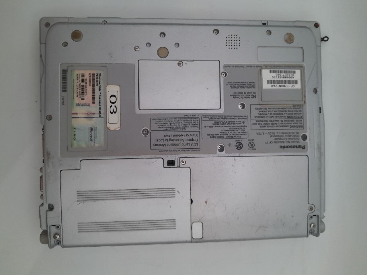 Panasonic ToughBook CF-T8 12.1″ Core 2 Duo U9300 1.2GHz 3GB – Untested – ST47