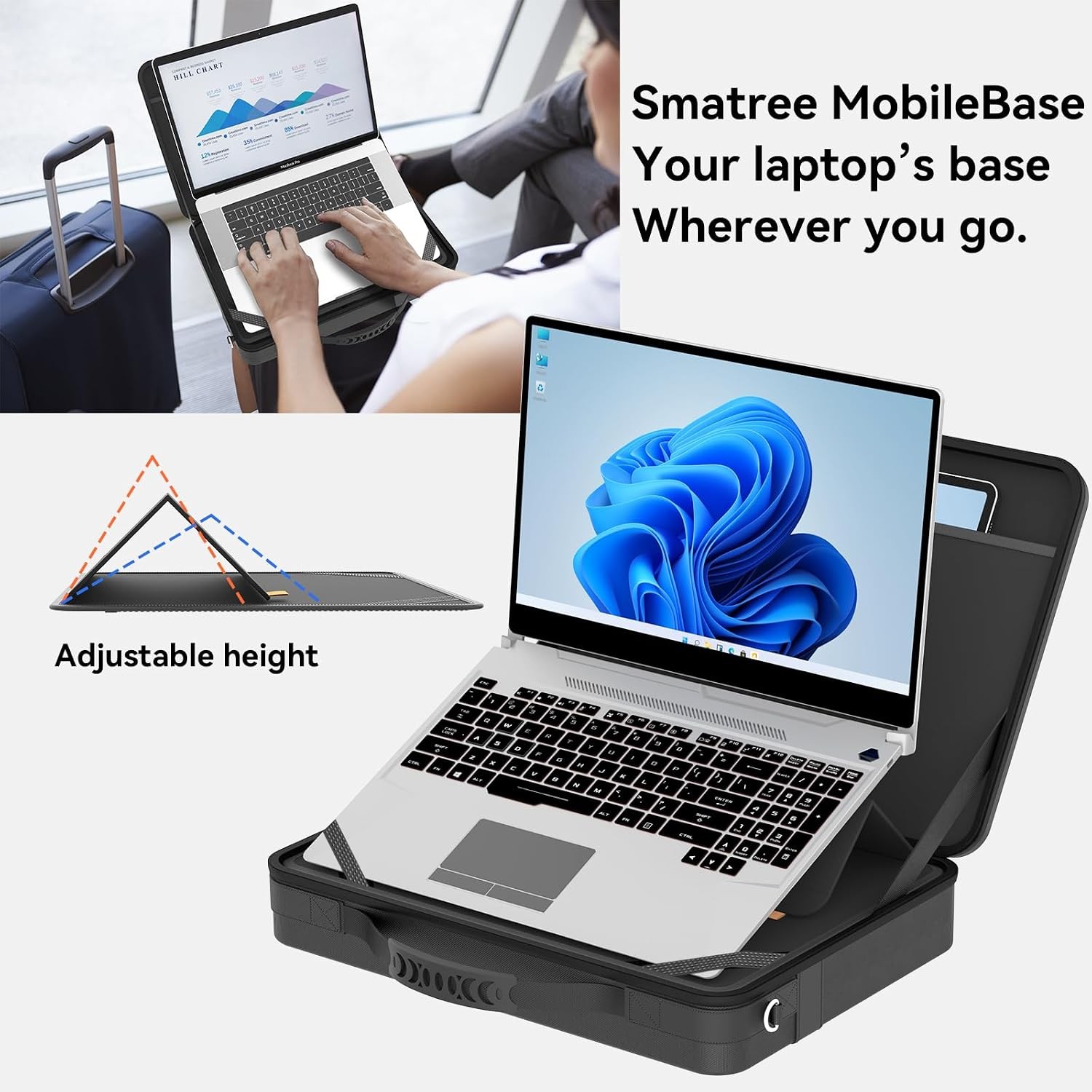 Smatree 16″ Laptop Shoulder Case with Stand for HP OmniBook 7 Flip/X Flip