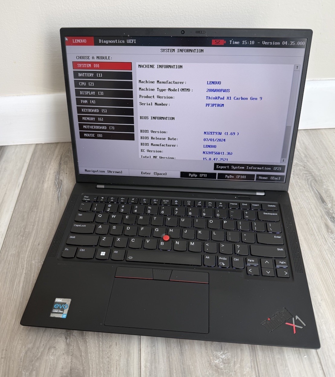 Lenovo ThinkPad X1 Carbon Gen 9 Intel i7-1185G7 32GB RAM NO SSD NO OS BAD USB-C