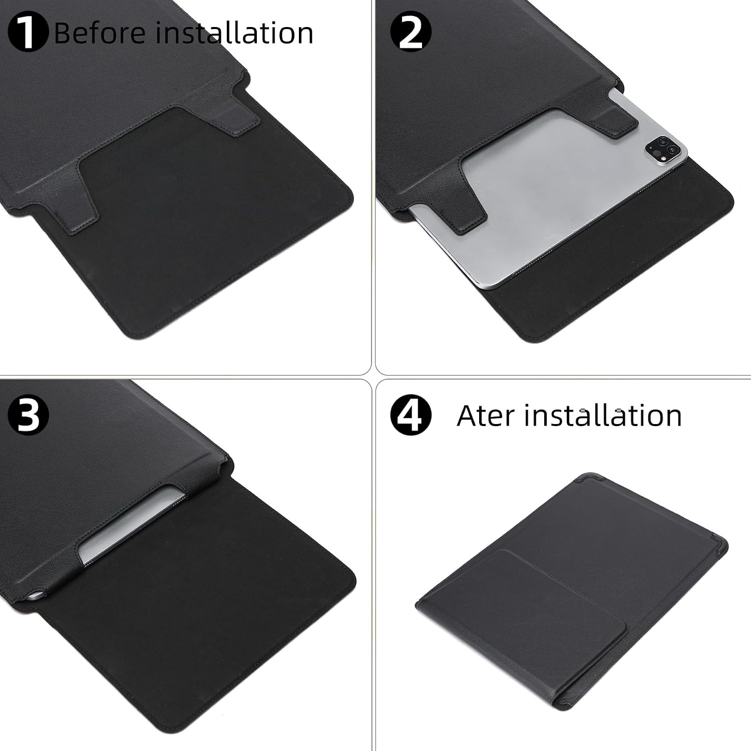16-Inch Slim Soft Cover Laptop Sleeve Case with Stand for MacBook Pro/Air & More