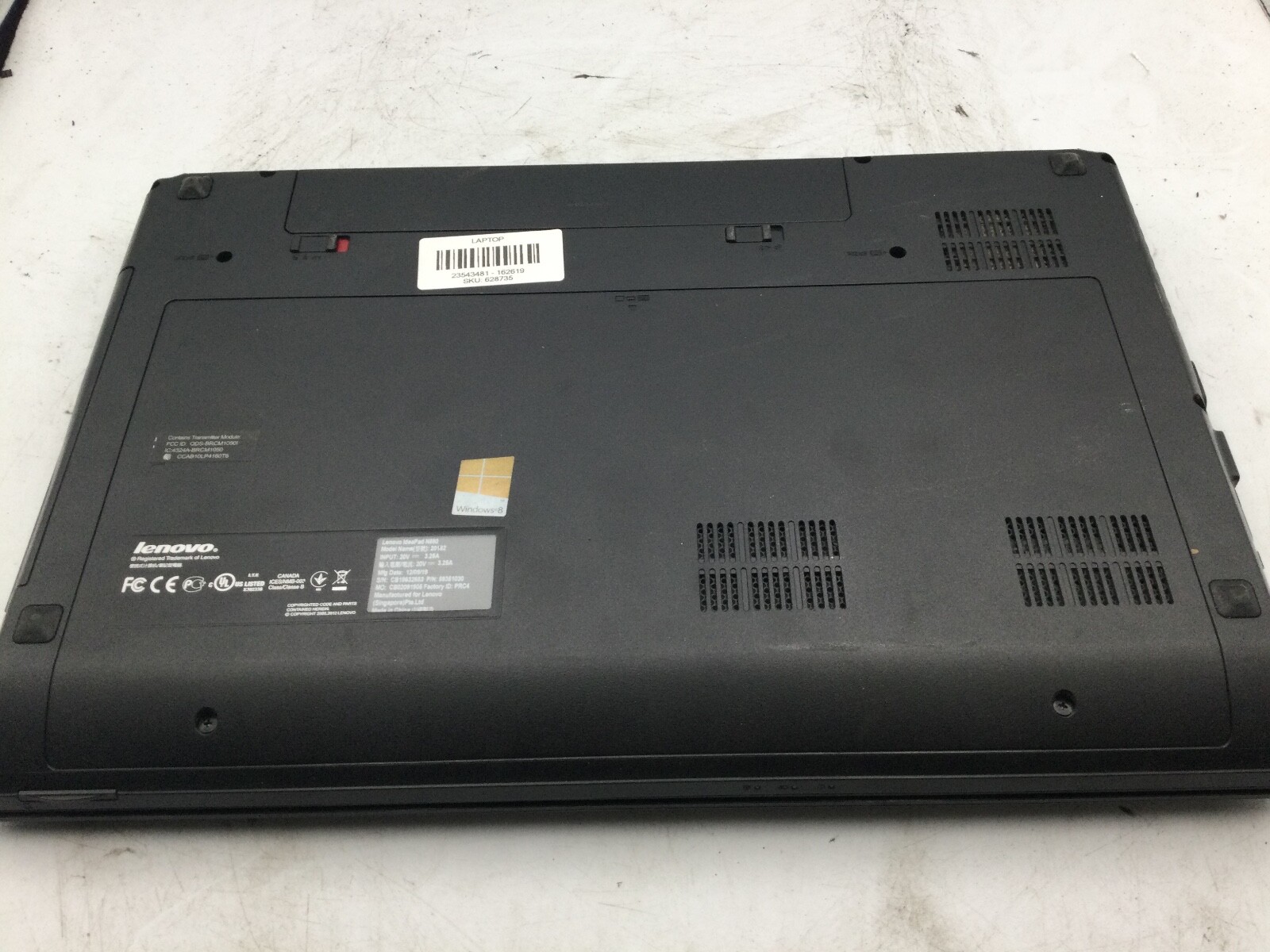 LENOVO IDEAPAD N580 – BOOTS TO BIOS – INTEL PENTIUM B960 – 4GB RAM -READ DESC-BB
