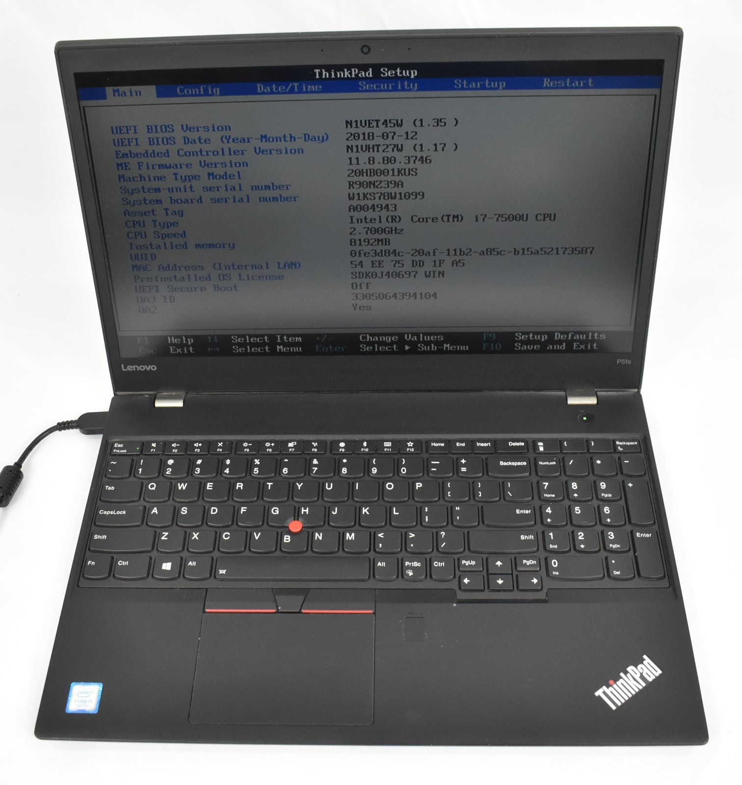(2) Lenovo ThinkPad P51s i7-7500U 2.7GHz 16GB 240GB SSD No OS Parts or Repair