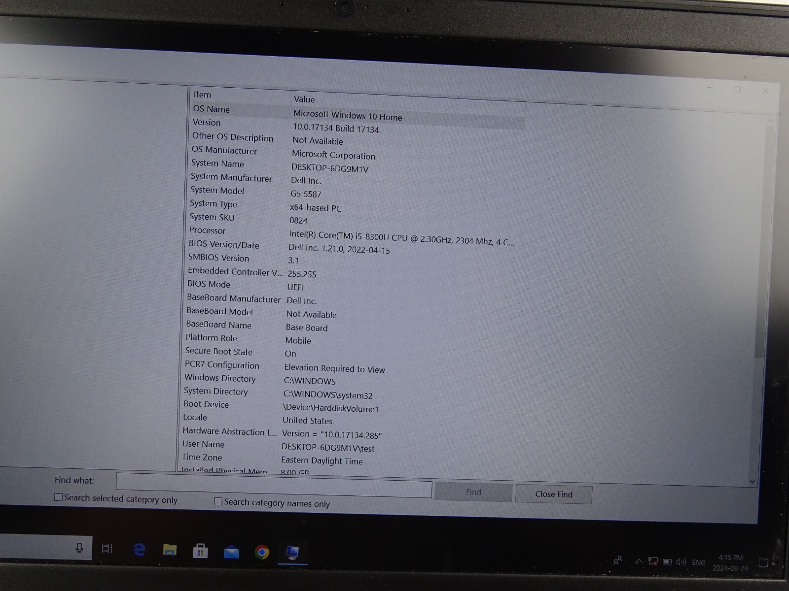 Dell G5 15 G5587 15.6″ Laptop Intel i5-8300H 8GB Ram – WIFI ISSUES
