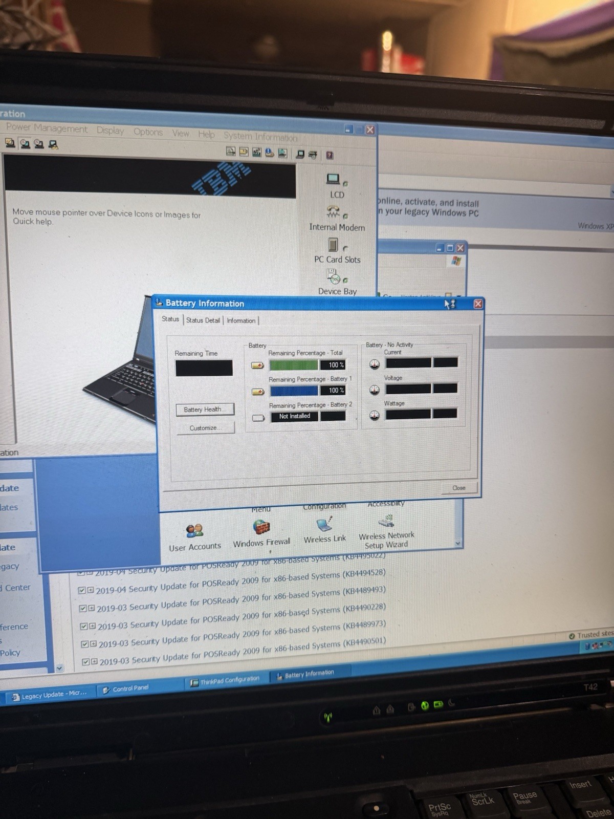 IBM ThinkPad T42 15 FlexView IPS Radeon 9600 Windows XP Retro Gaming Laptop