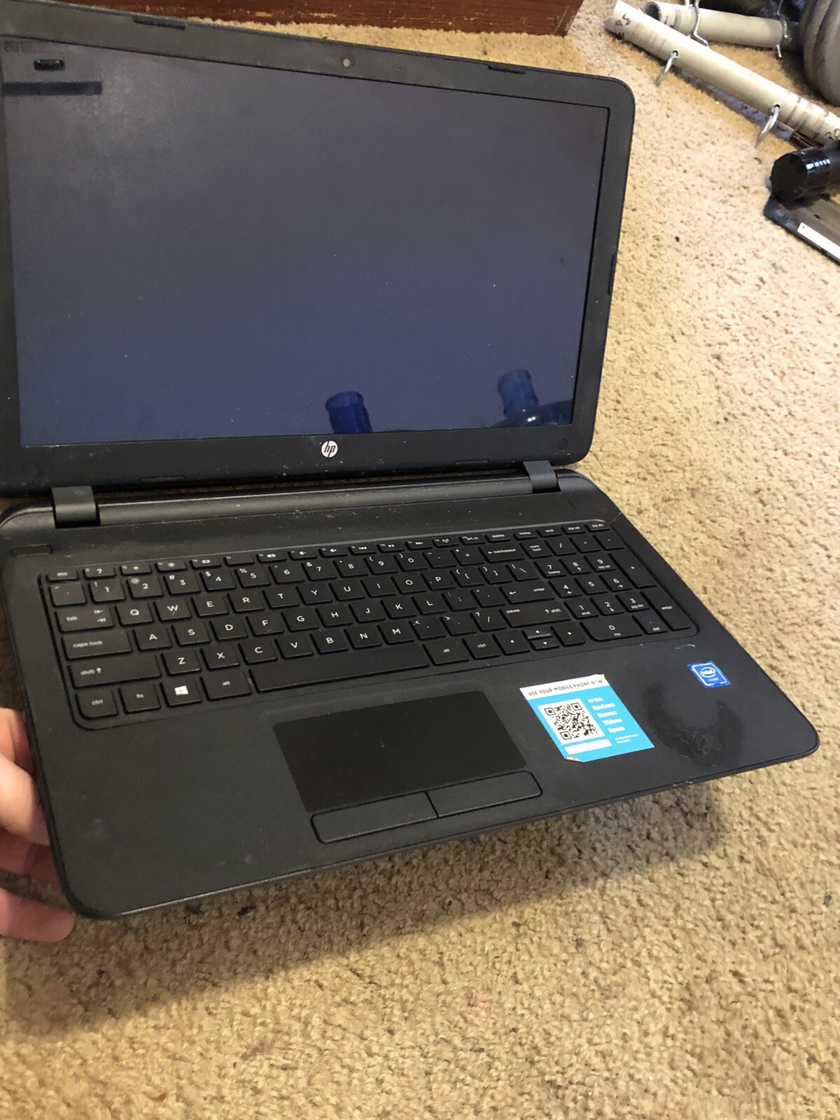 HP 15-f211WM Black laptop PARTS ONLY NO HDD As is