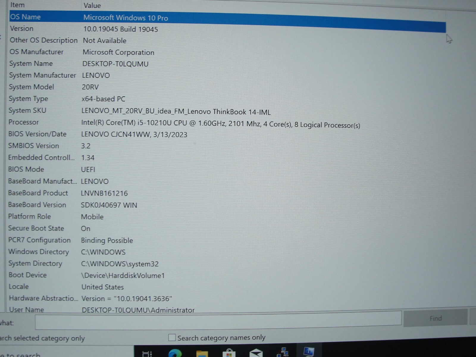 Lenovo ThinkBook 14-IML 14” FHD Intel Core i5-10210U 1.6GHz 8GB SSD Reset 256GB