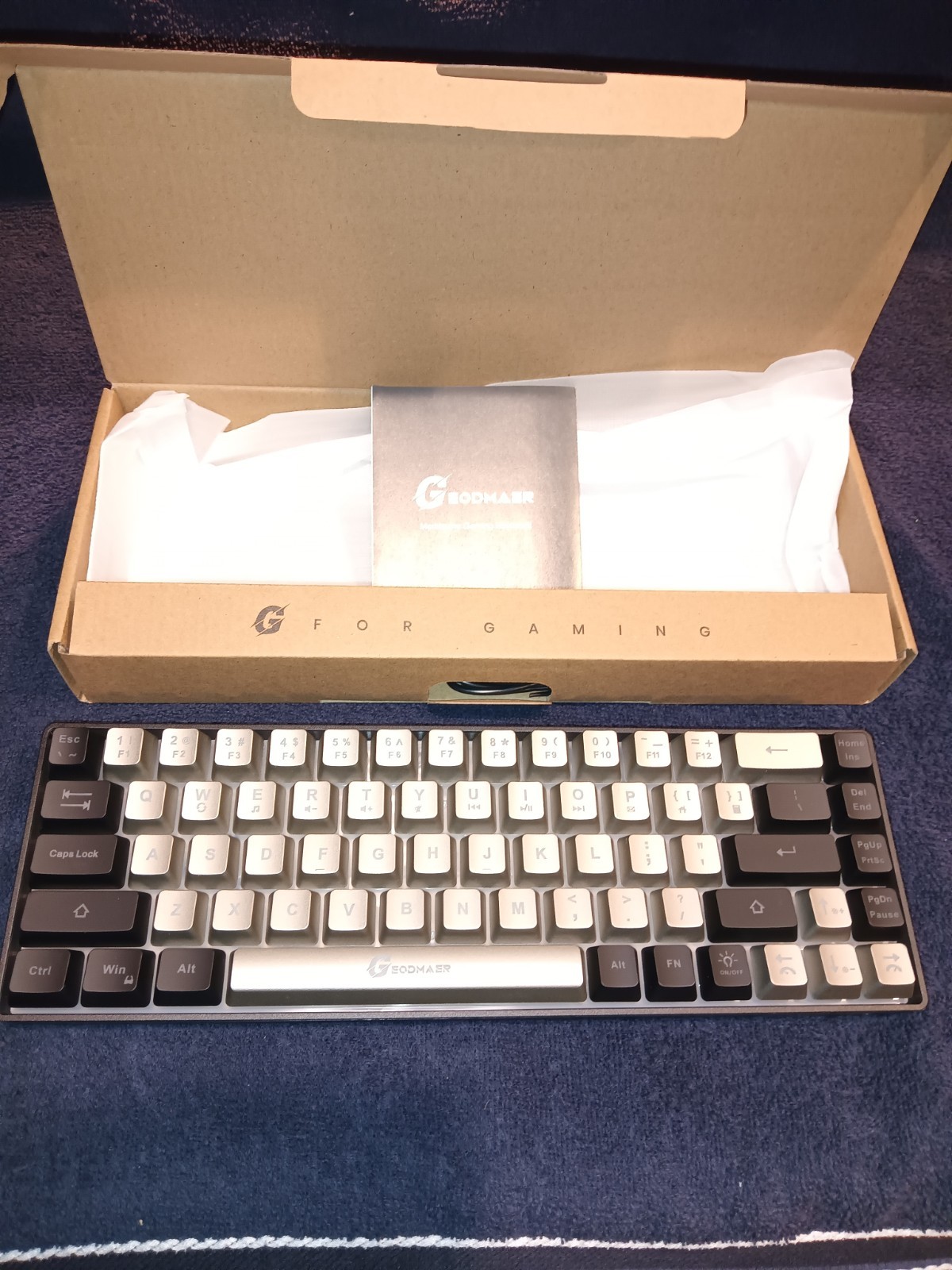 GEODMAER 65% Gaming Keyboard Wired Compact Mechanical Feel Open Box New