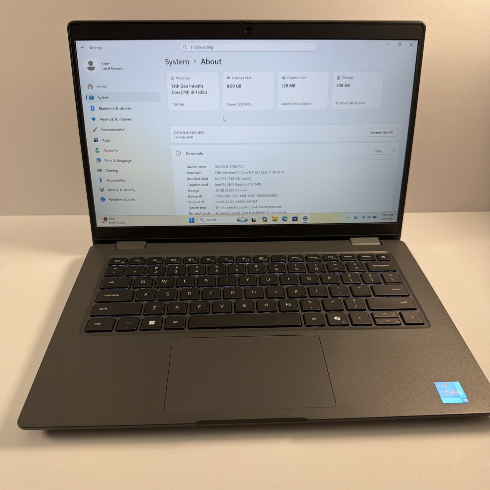 2025 Dell Latitude 3450 14″ Intel i5-1335U 8GB DDR5 RAM 256GB SSD