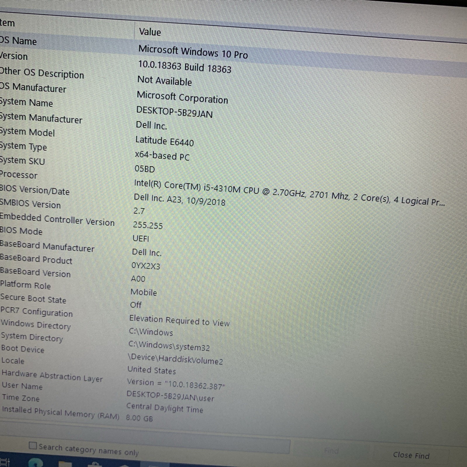 Dell Latitude E6440 i5-4310M 8GB 128GB SSD Webcam Wi-Fi Win10 Pro