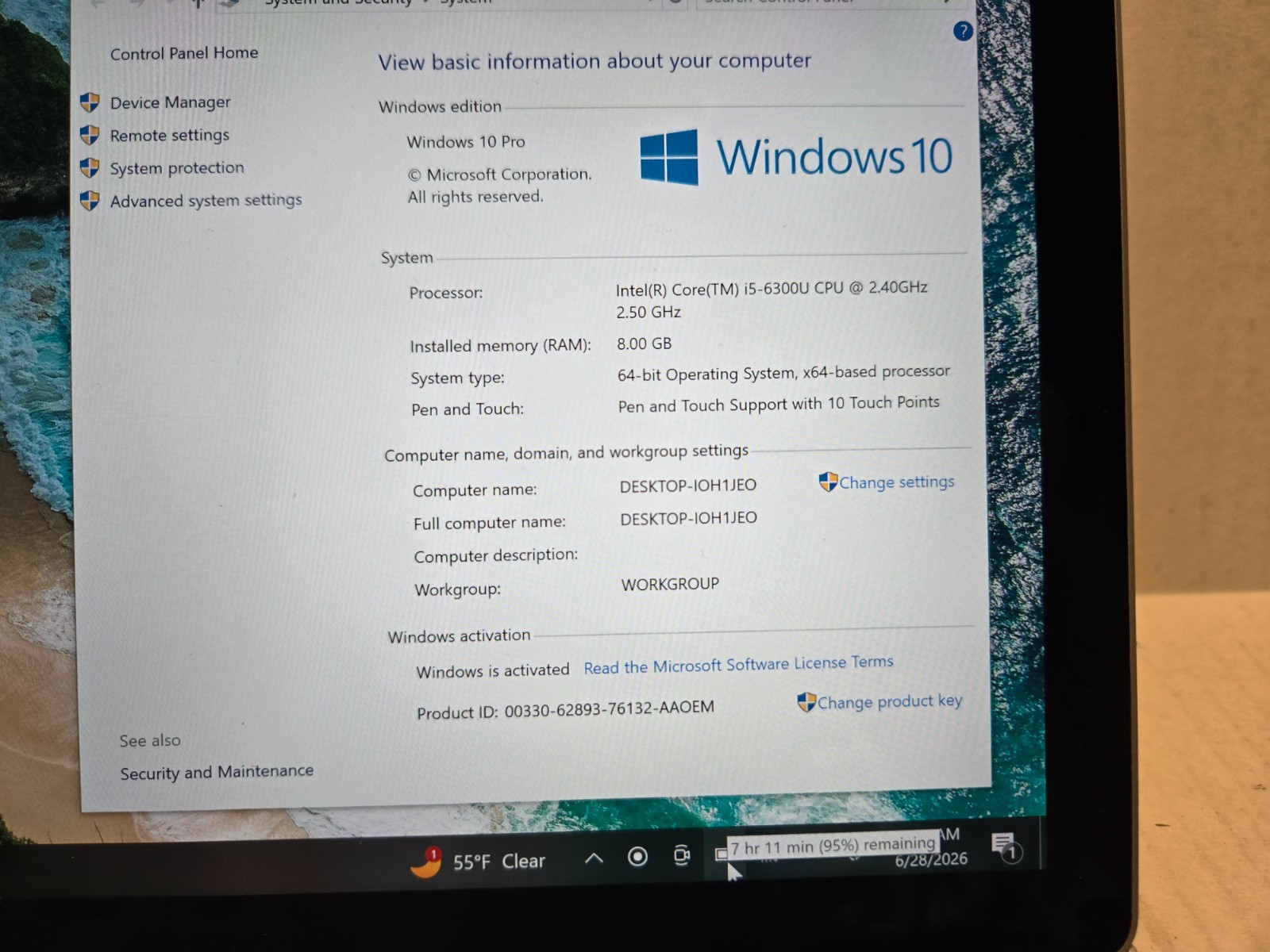 Microsoft Surface Book 13.3″ Touch Laptop Core i5-6300U 8GB 256GB Win10 Nice One
