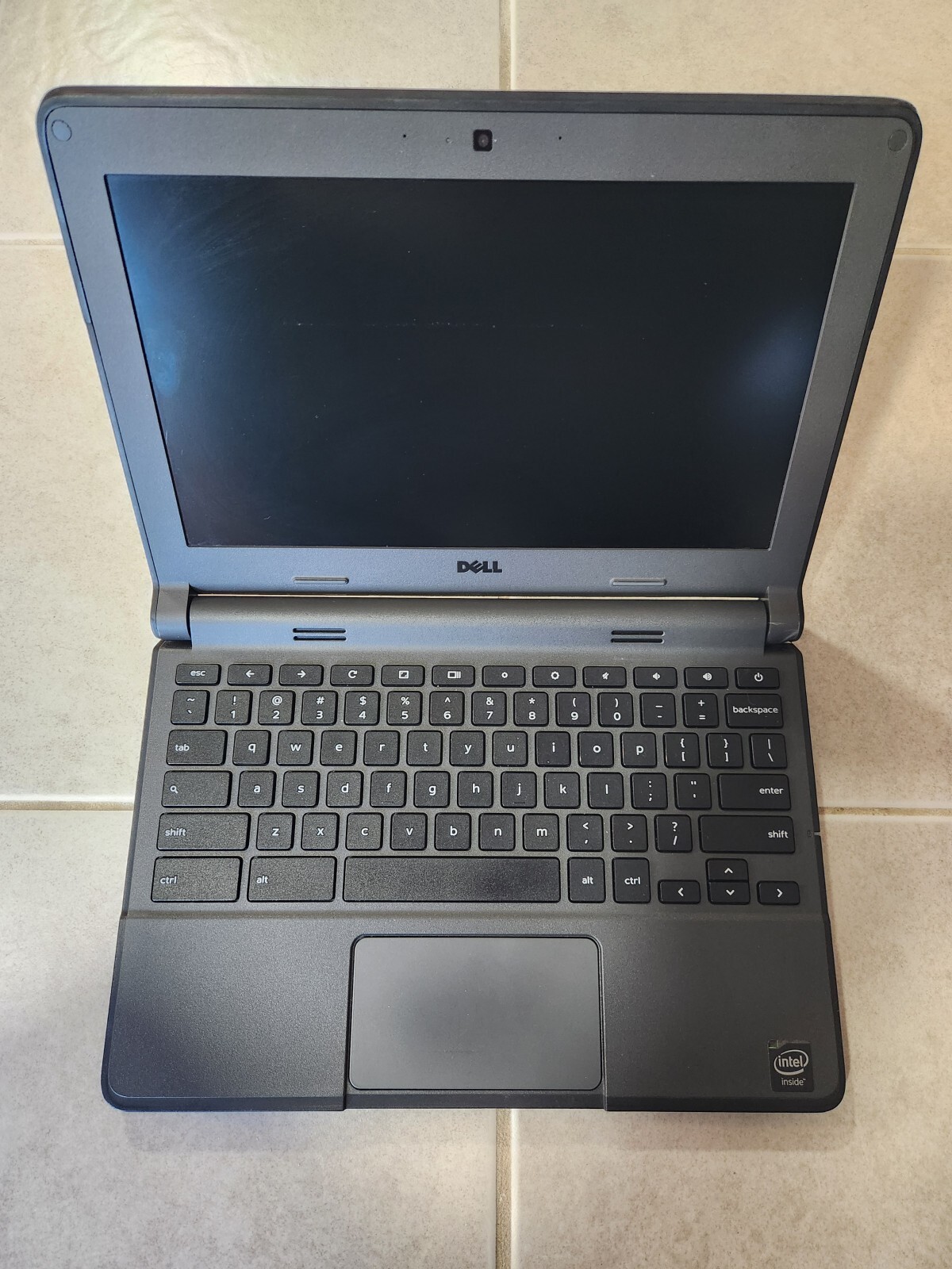 DELL CHROMEBOOK 11 NOTEBOOK PC COMPUTER P22T POWERS ON NO CHARGER PARTS ONLY!