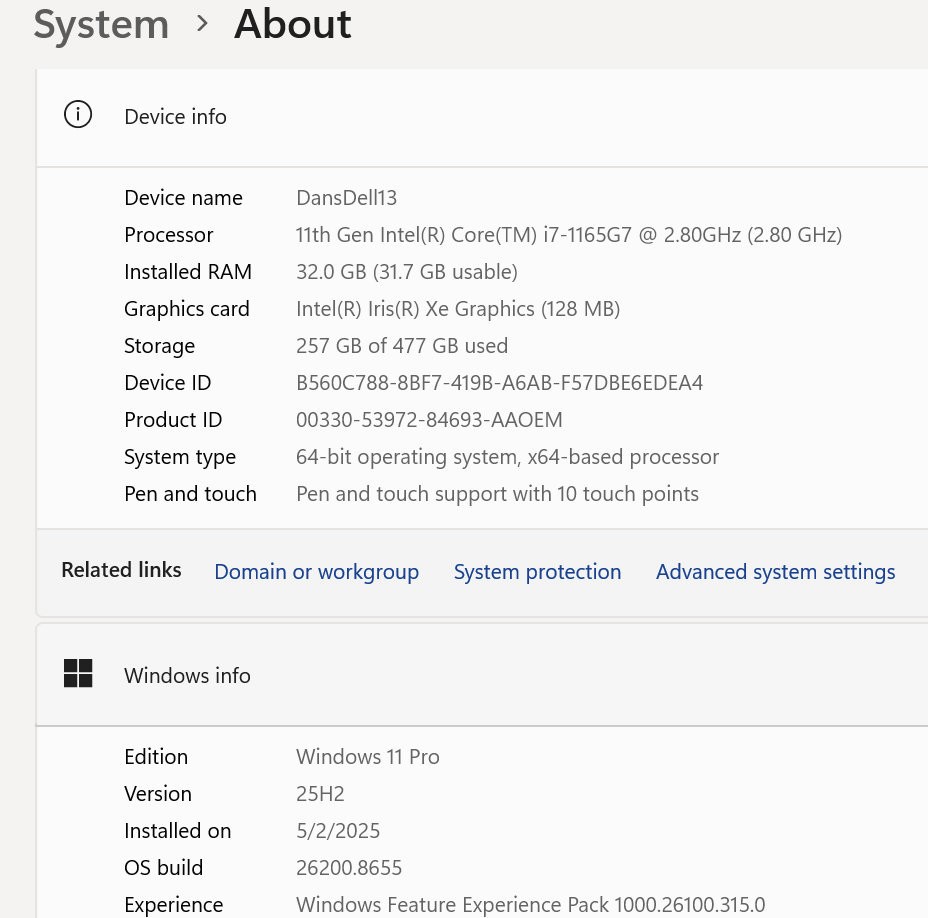 DELL XPS 13 9310 13.4″ Core i7-1165G7 2.80GHz 32GB 512GB SSD Win11 Laptop (V555)