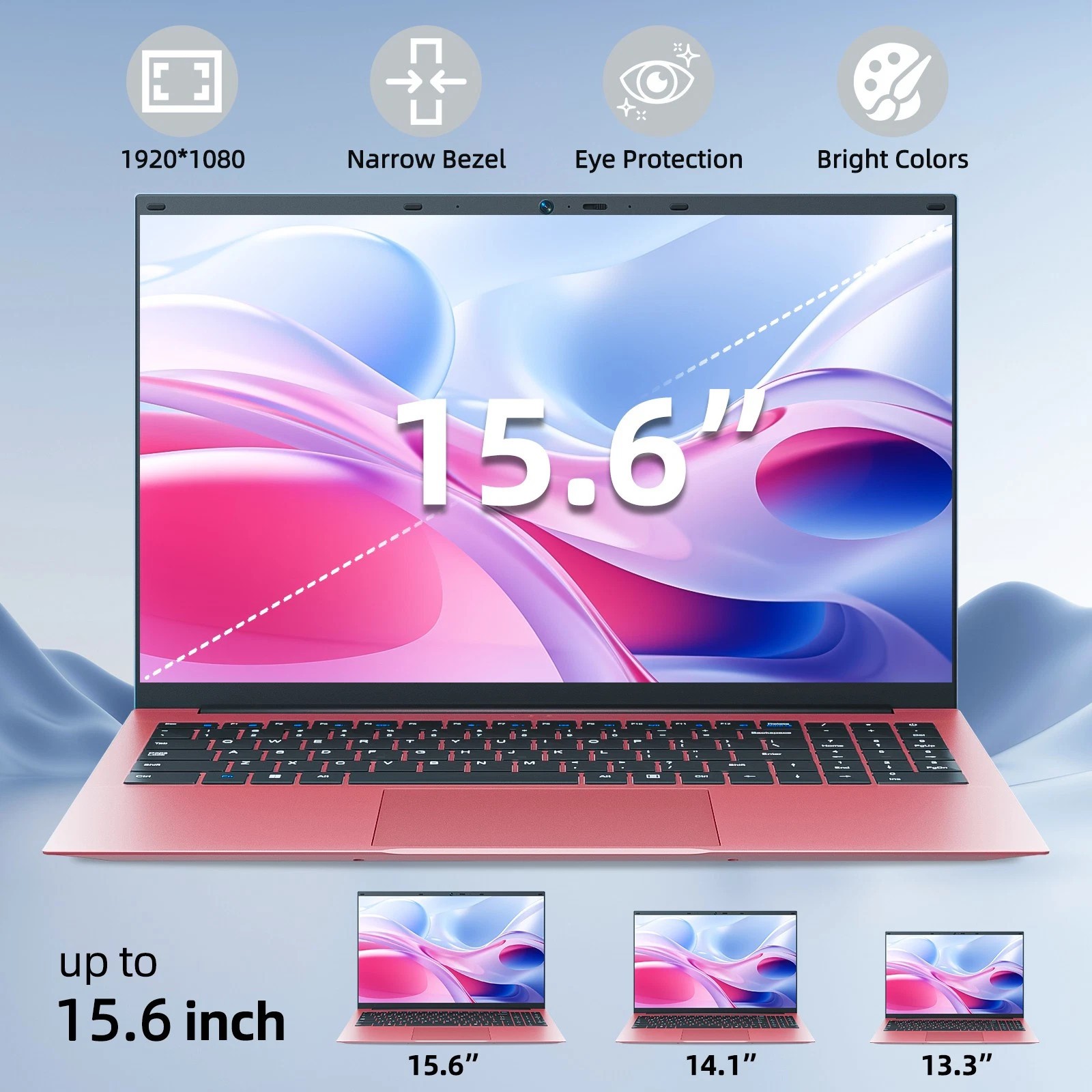 2026 SGIN 15.6″ Windows 11 Laptop, Intel Celeron N5095 4GB RAM 128GB SSD,Pink