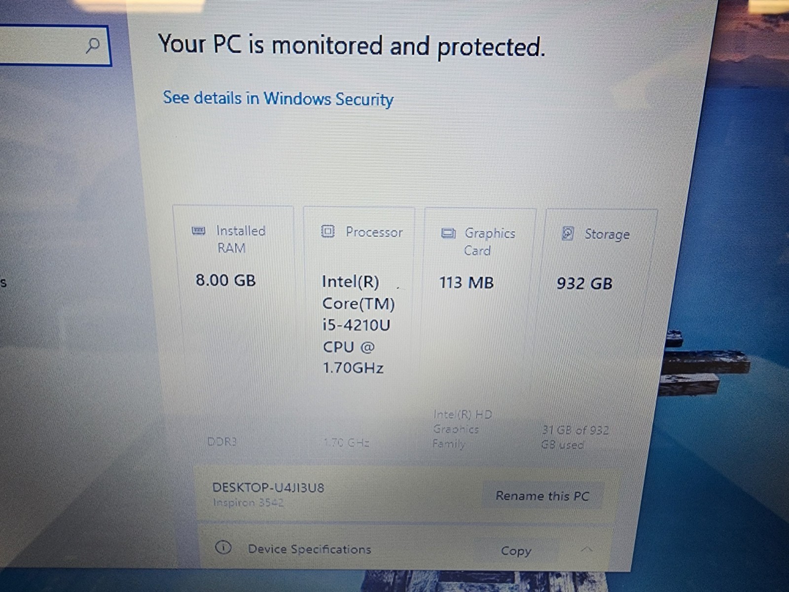 Dell Inspiron 3542 15″ Core i5-4210U 1.7GHz 8GB RAM 1TB HDD *READ*