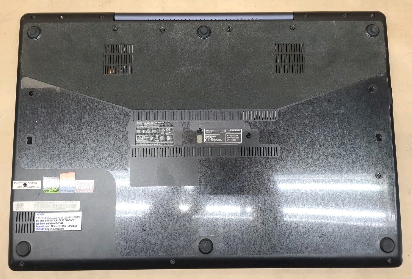 MSI GS70 2QD Gaming Laptop, i7-4720HQ, GTX 965M, 16GB RAM, NO SSD, NO OS *READ