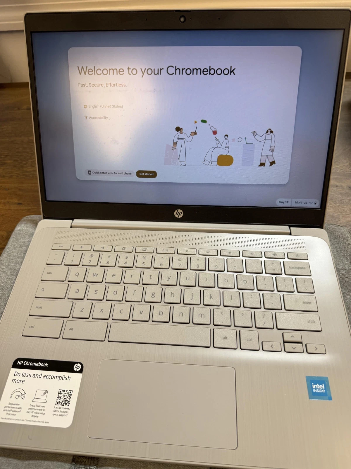 HP Chromebook 14a-ne1013dx 14″ Laptop Intel Silver ChromeOS WiFi Webcam