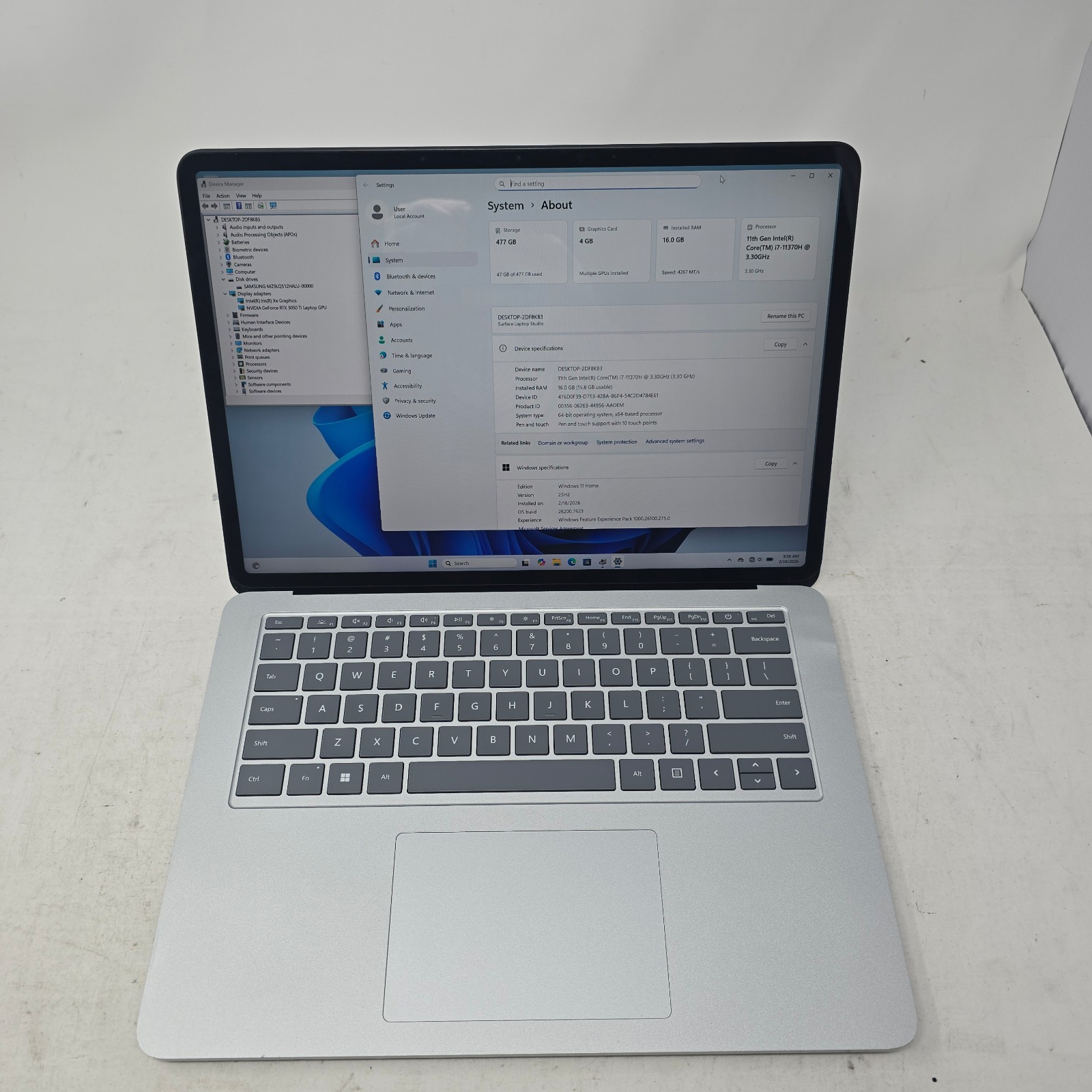 Microsoft Surface Laptop Studio 14” i7-11370H RTX 3050 Ti 16GB 512GB SSD