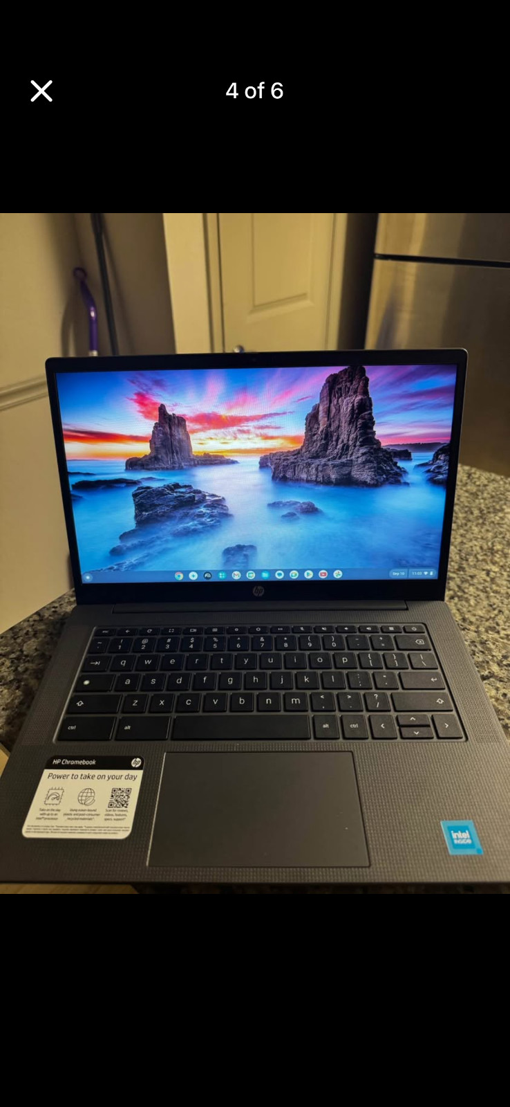 HP Touch Chromebook 14 inch (32GB, AMD A4,1.5GHz,4GB) Laptop – Chalkboard Gray –
