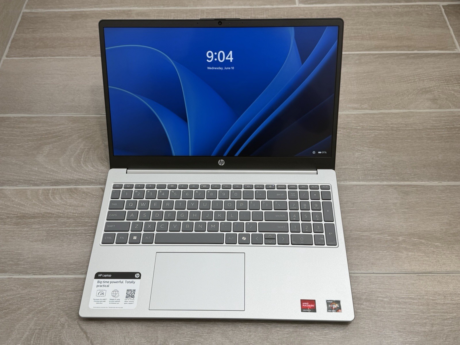 HP 15-FC0025WM 15.6″ Touch Laptop Ryzen 5 7520U 8GB RAM 256GB NVMe SSD Win-11