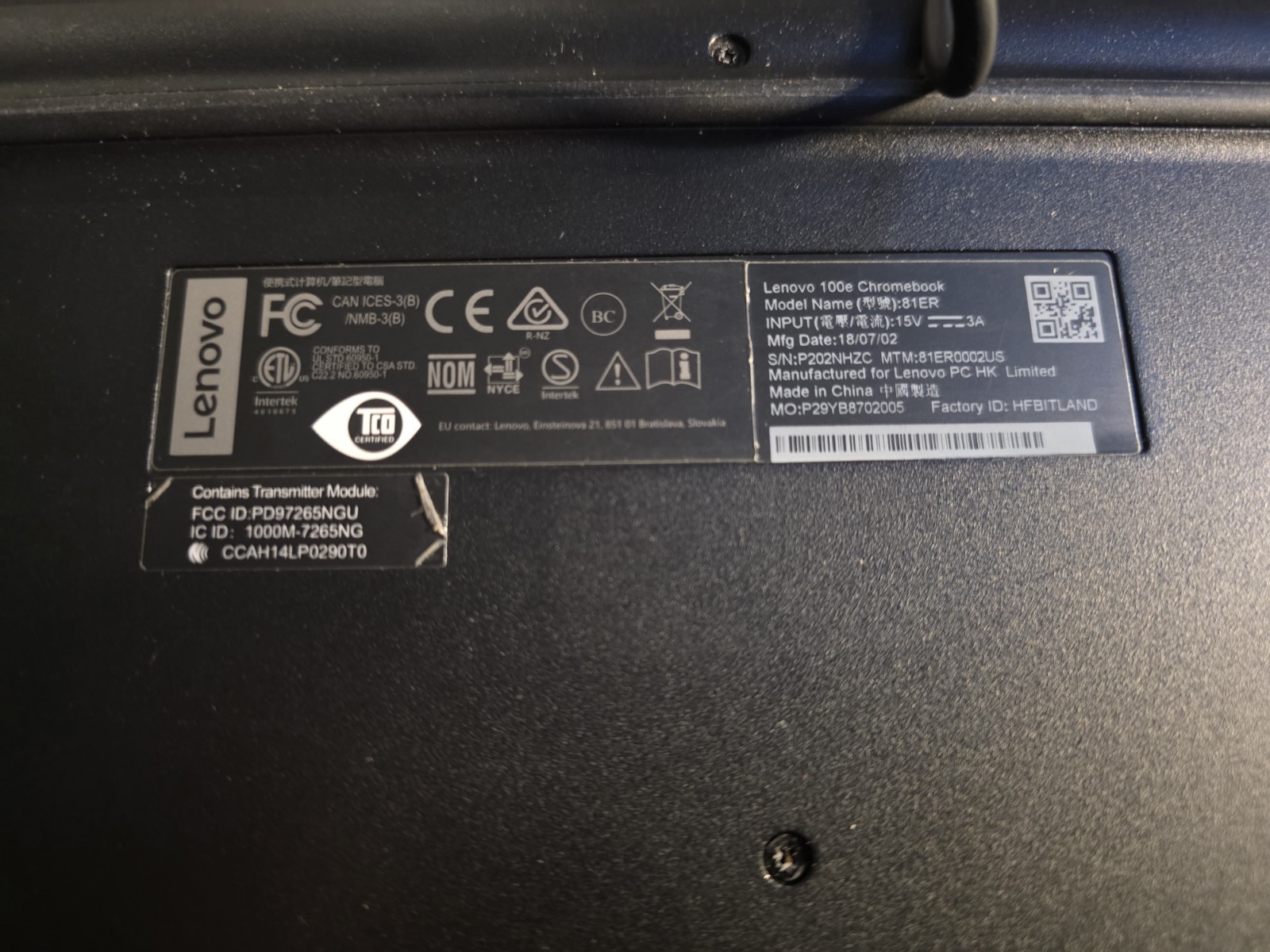 Lenovo 100e Chromebook 11.6″ 32 GB, Intel Celeron N, 2.4 GHz, 4 GB