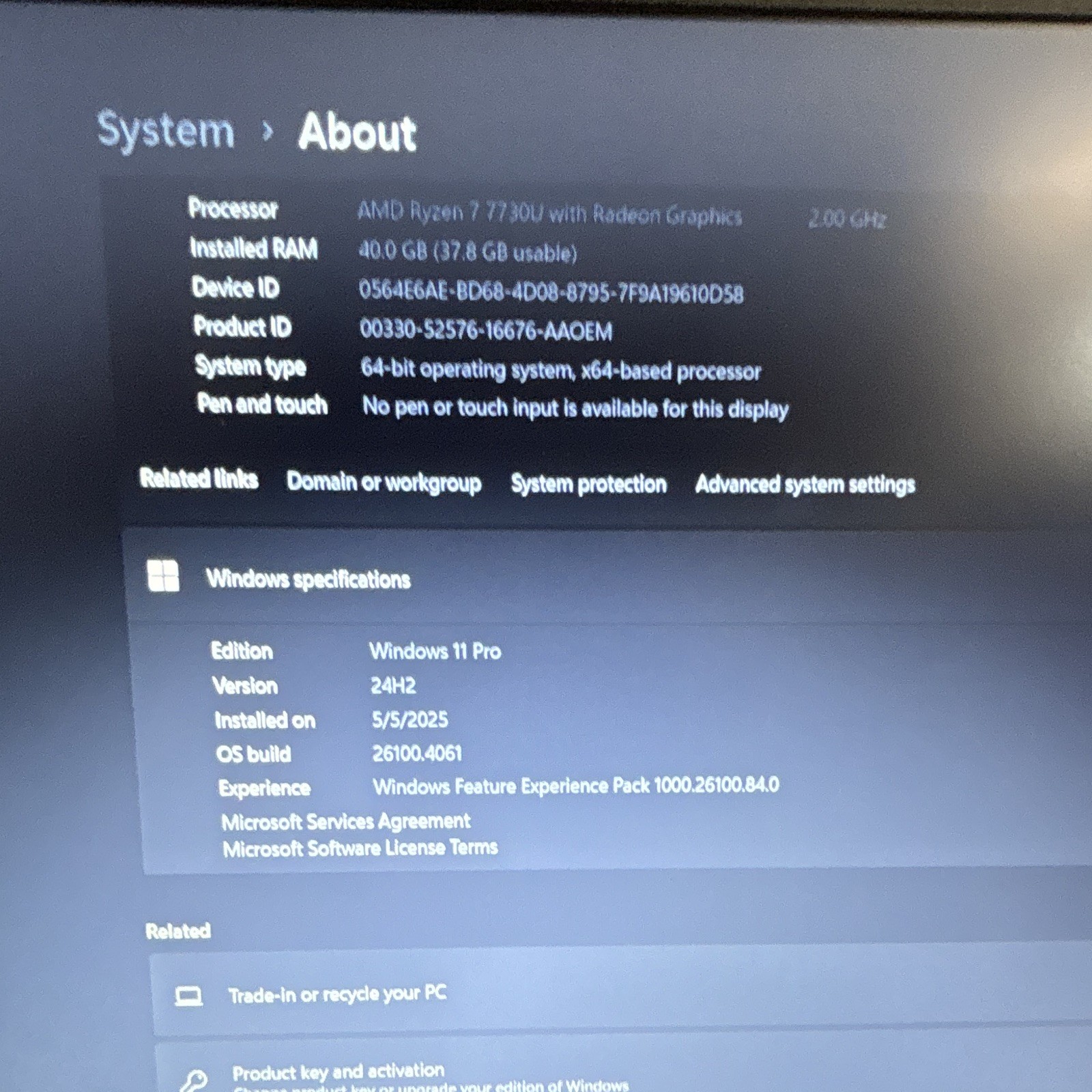 Lenovo V15 Laptop bundle | Ryzen 7 7730U | 40GB RAM | 512GB SSD | Windows 11 Pro