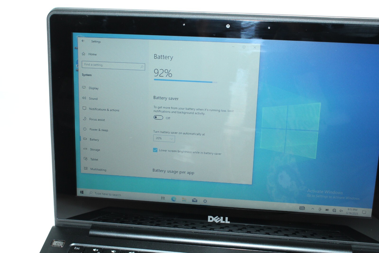 Dell Inspiron 11 – model 3135 touchscreen – AMD A6-1450 Radeon R5 – windows 10