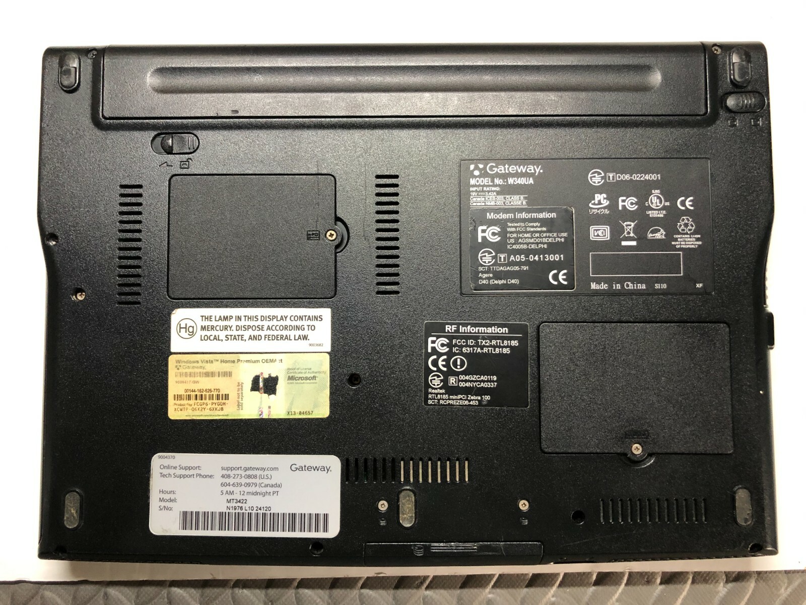 Gateway MT3422 14.1in. (1.7GHz, 1GB) Notebook/Laptop – Gray – 1014552R