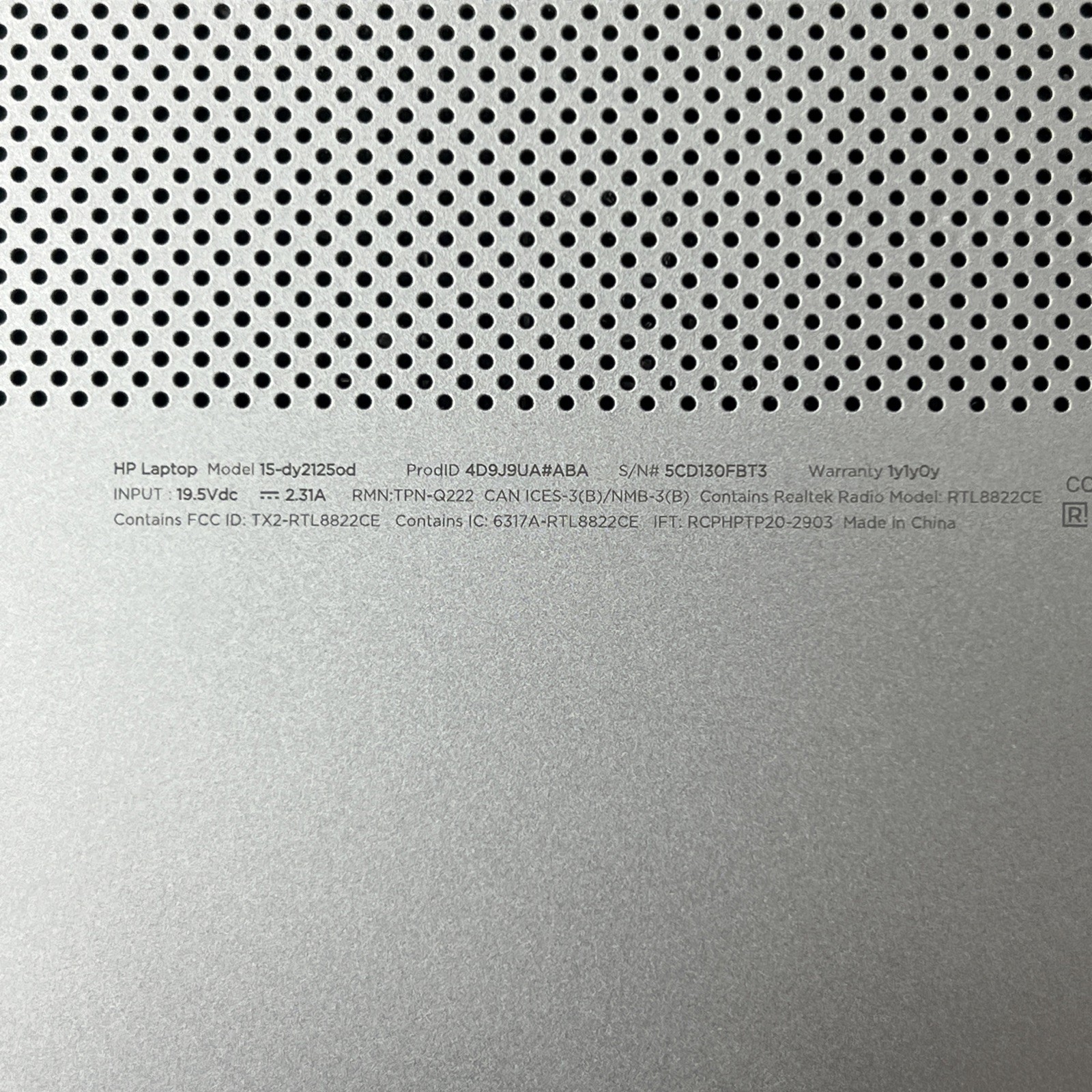 HP 15 Series 15-dy2125od i5-1135G7 2.4GHz 8GB Ram 256GB SSD – Good