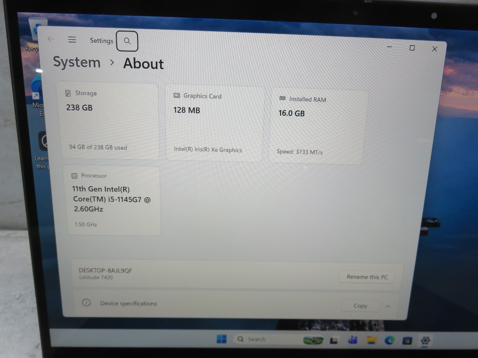 Dell Latitude 7420 Carbon 14″ | Touch | i5-1145G7 | 16GB RAM | 256GB | Win11 PRO