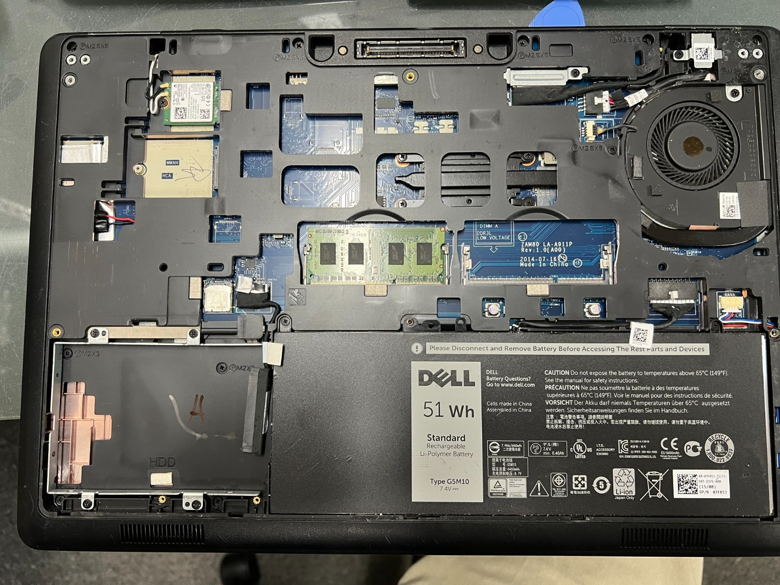 Dell Latitude E5550 15.6″ i5-5200U @2.20GHz 4GB DDR3L RAM No HDD No OS