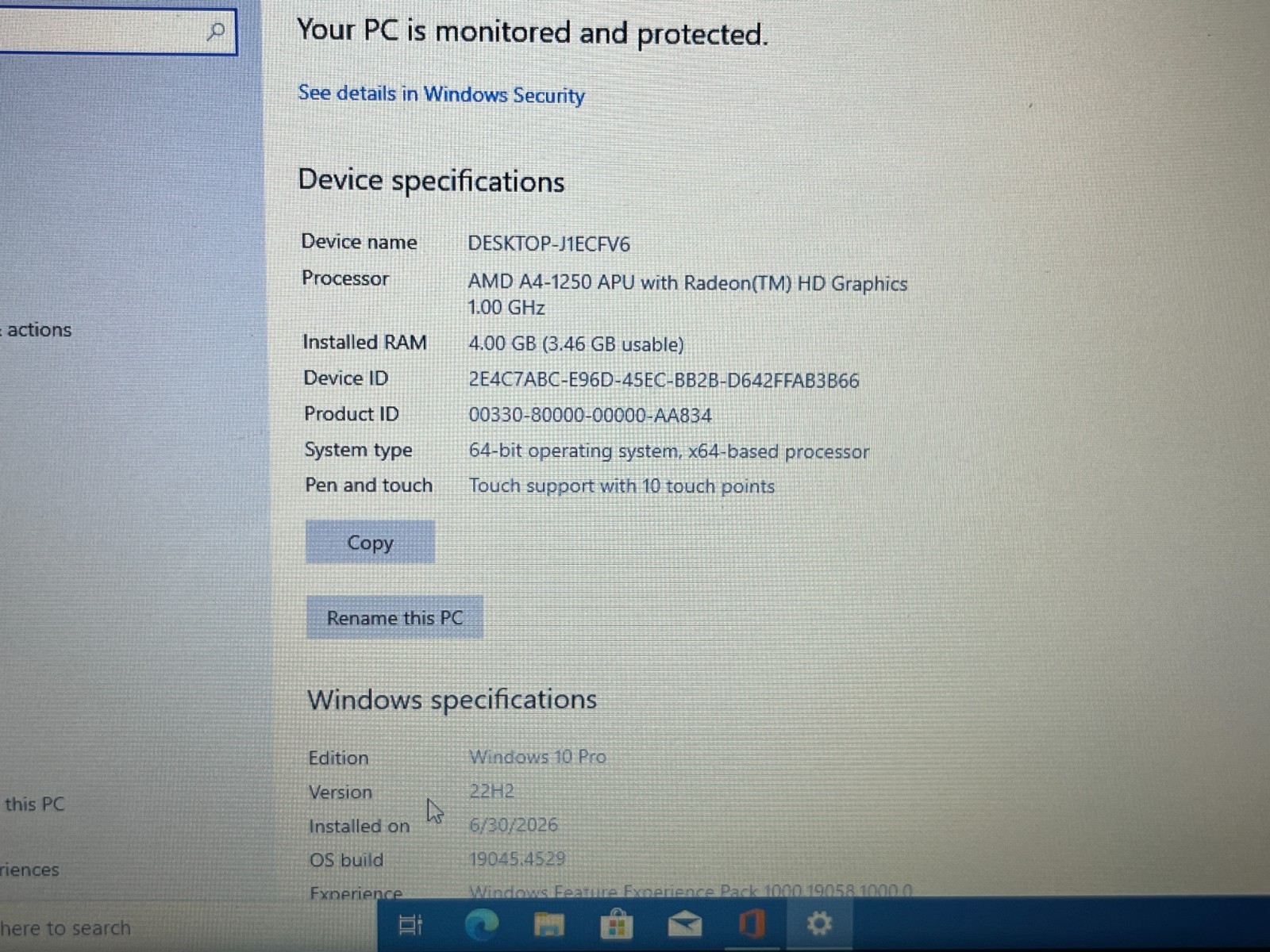 HP Pavilion 13.3″ Windows 10 Pro Touchscreen laptop AMD CPU 4GB 500GB Webcam