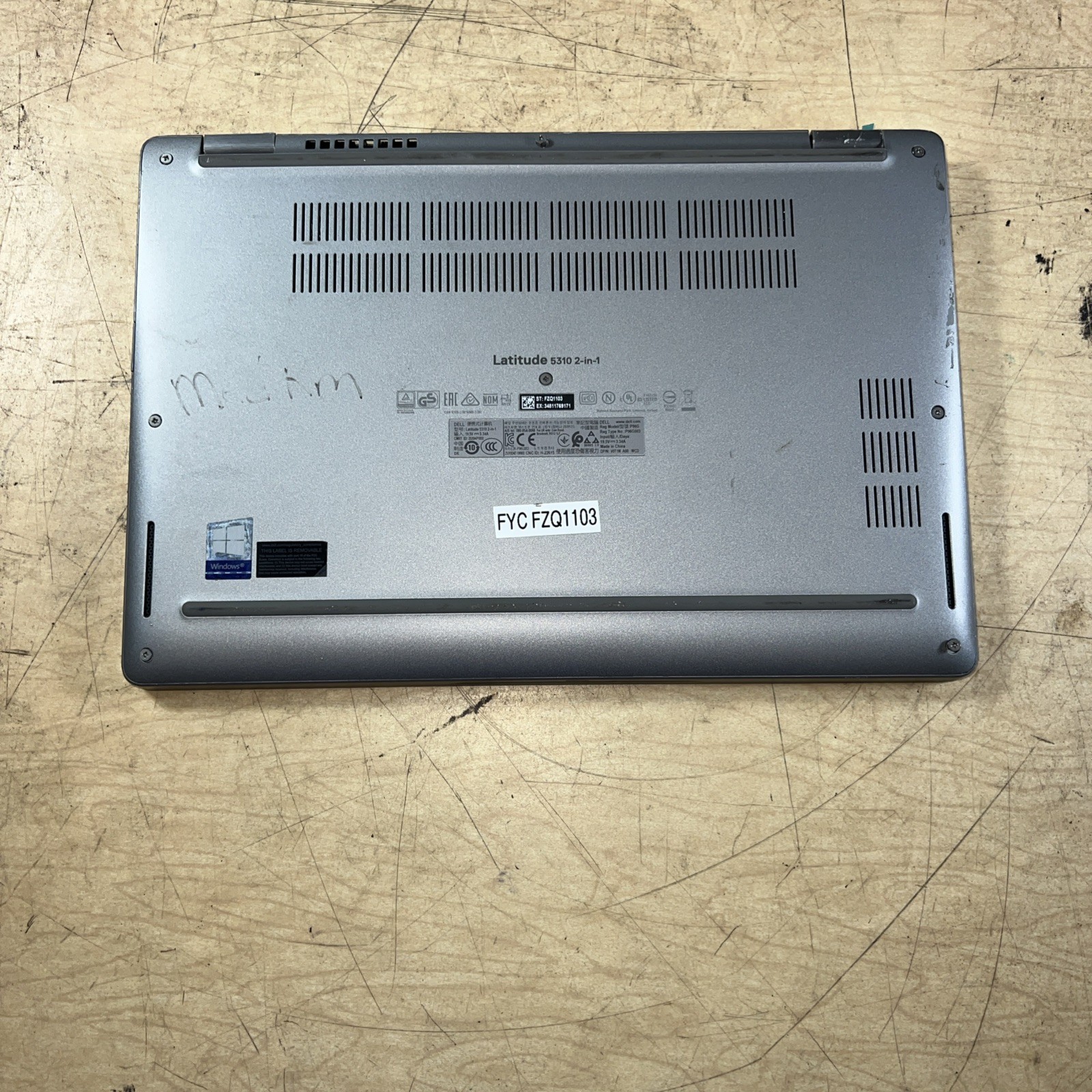 DELL LATITUDE 5310 2 IN 1 INTEL CORE I5-10210U 1.60GHZ 8GB RAM **NO HD