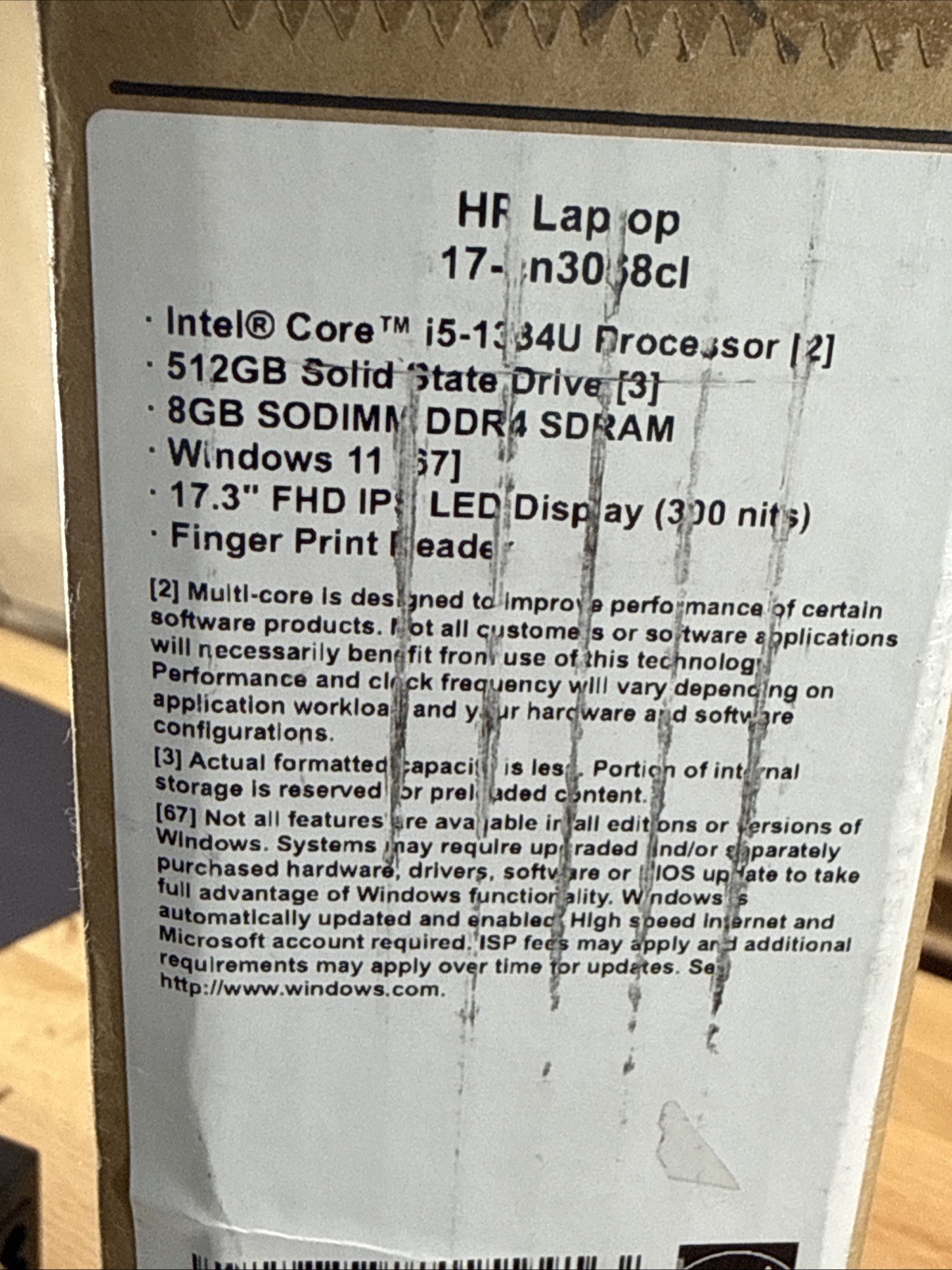 HP 17-cn3068cl 17.3″ FHD i5-1334U 8GB 512GB SSD Win11 Laptop Silver