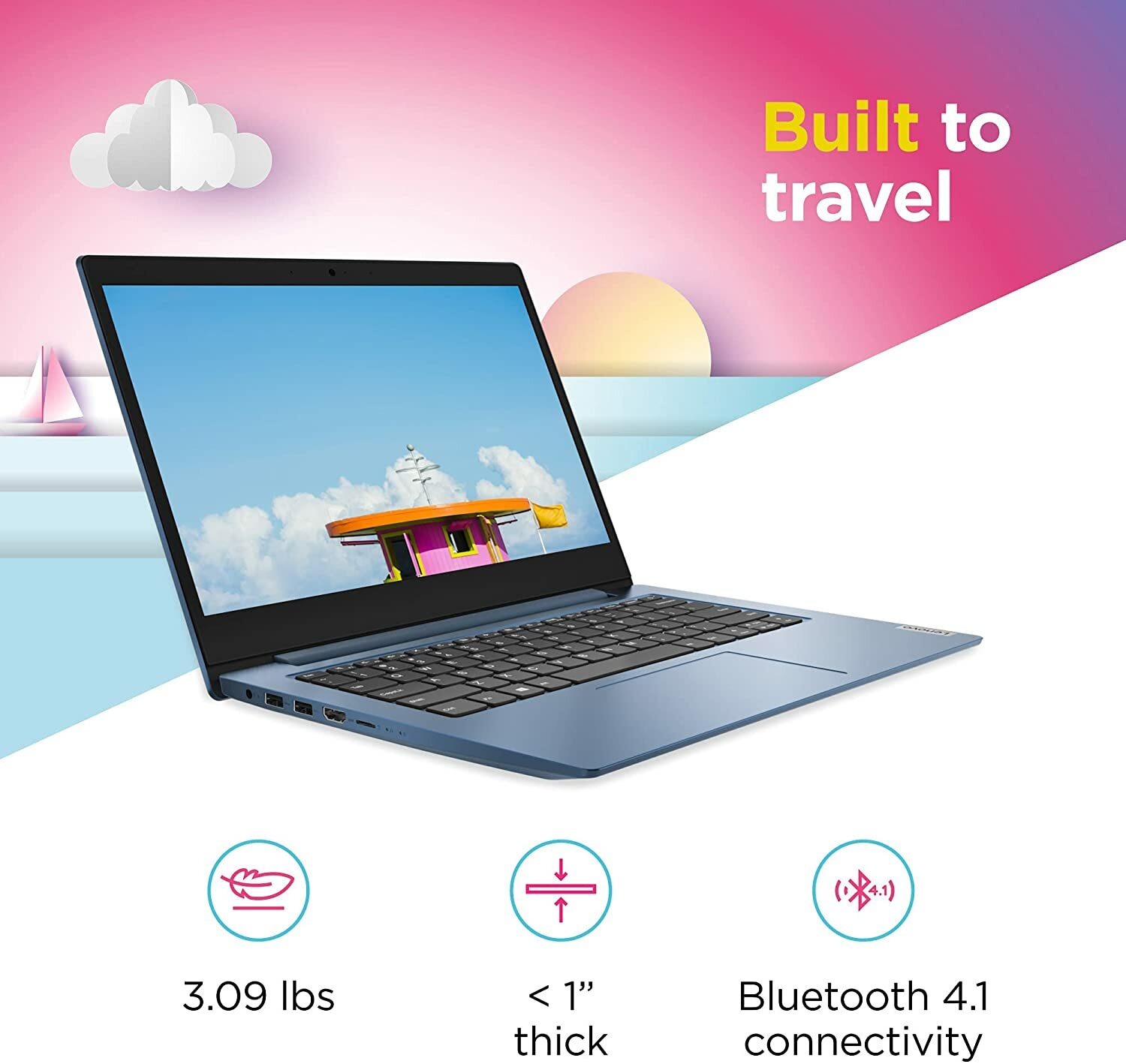 Laptop, 14.0″ HD (1366×768) Display, Intel Celeron N4020 Processor 4GB DDR4 RAM