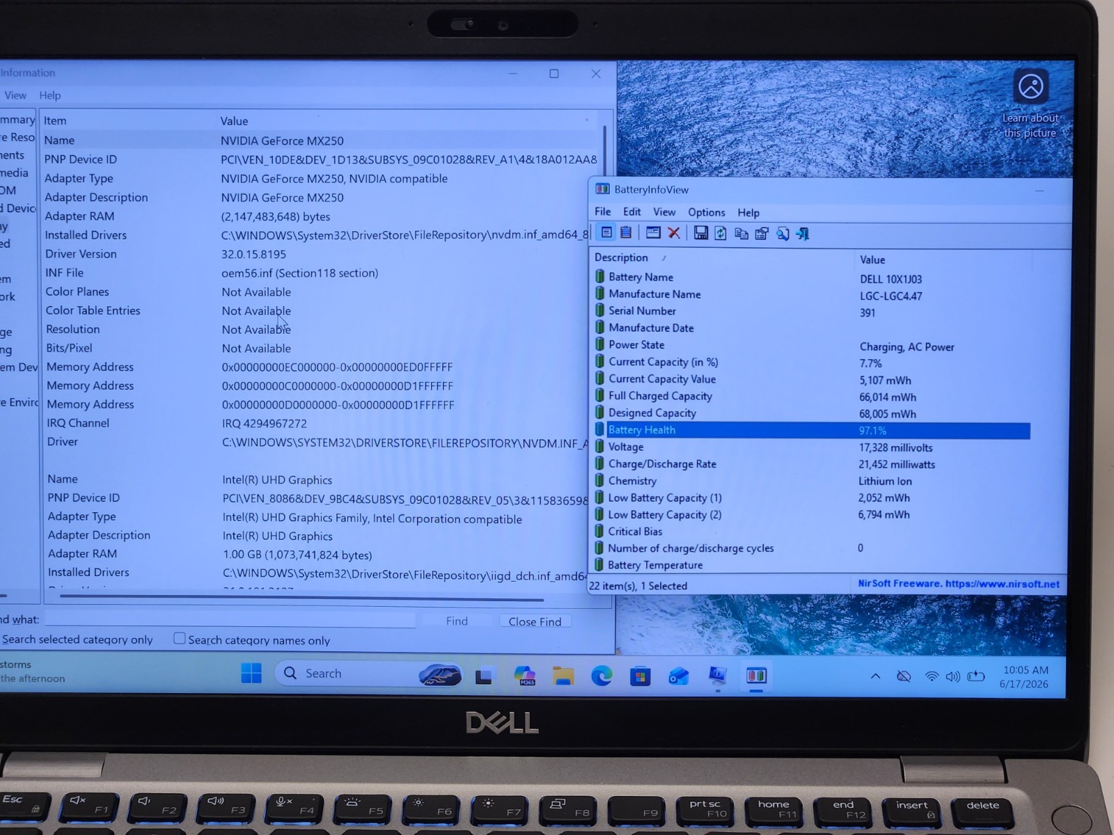 Dell Latitude 5411 i7-10850H@2.70GHz 16GB DDR4 Ram 256GB NVME SSD W11P MX250