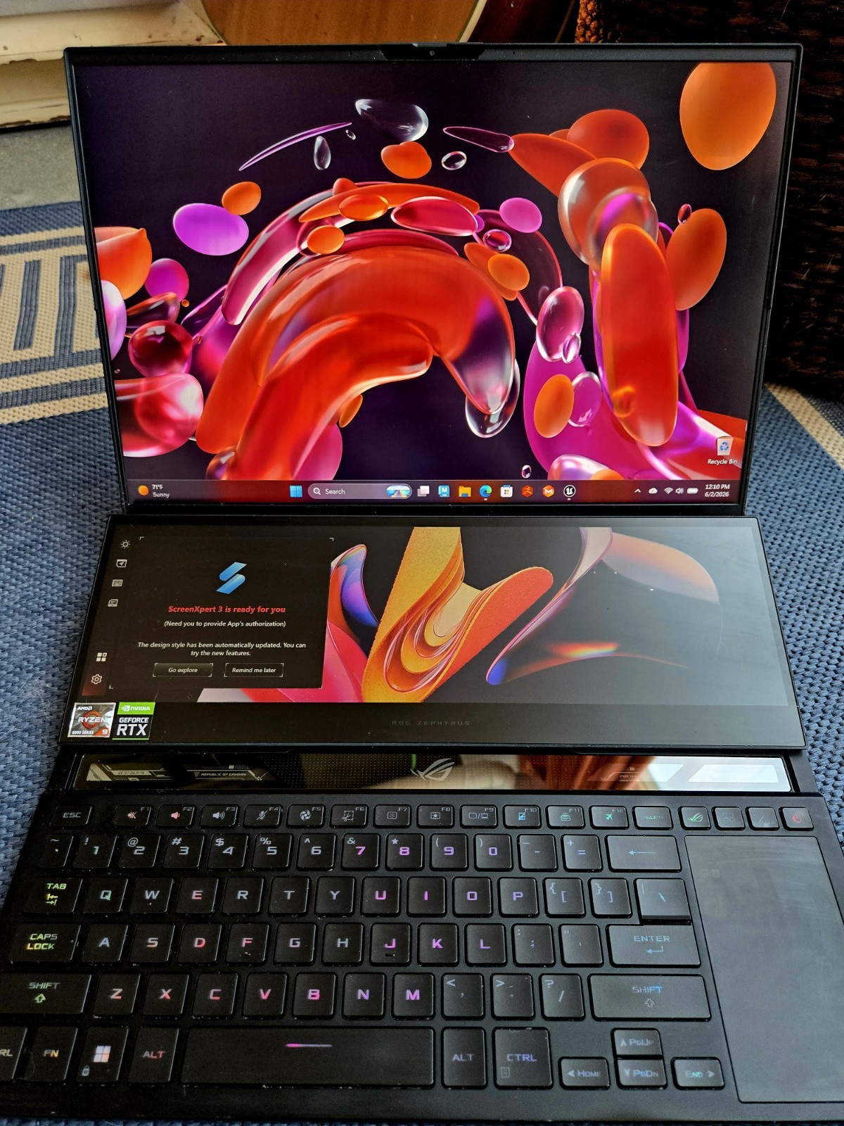 ASUS ROG Zephyrus Duo 16 GX650RW Mini LED RTX 3070 Ti Ryzen 9 6900HX 32GB 1TB