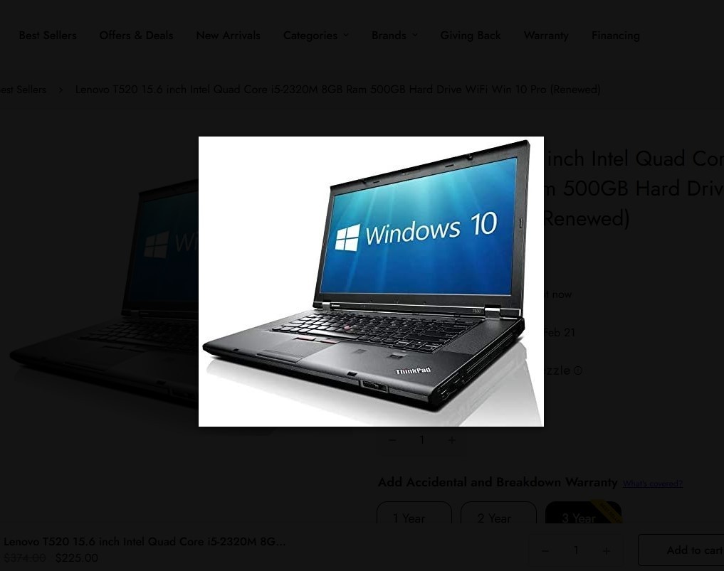 Lenovo ThinkPad T520 Quad Core i7 Extreme Ed. 3.5GHz 8GB RAM 160GB SSD Windows