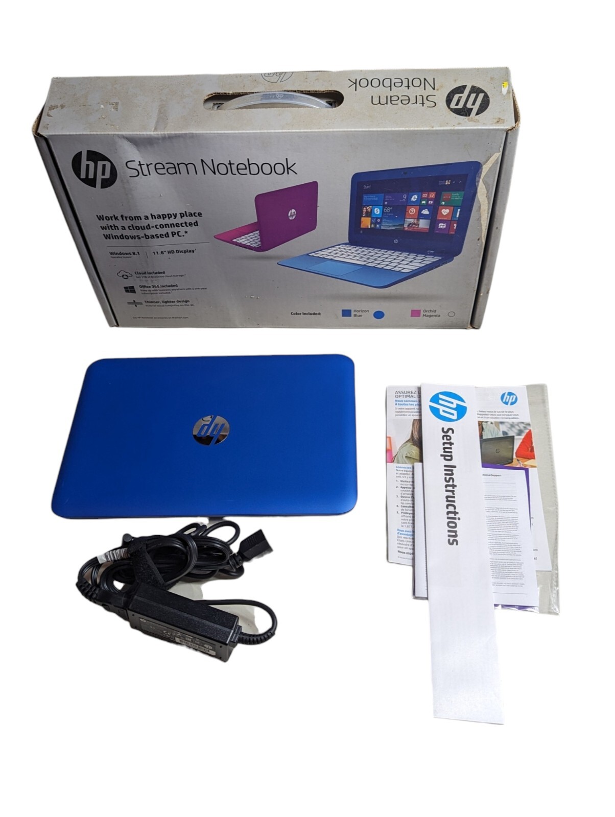 HP Stream Notebook 11-d010wm 11.6in. 32GB/ Celeron N/2.58GHz/2GB – Needs Battery
