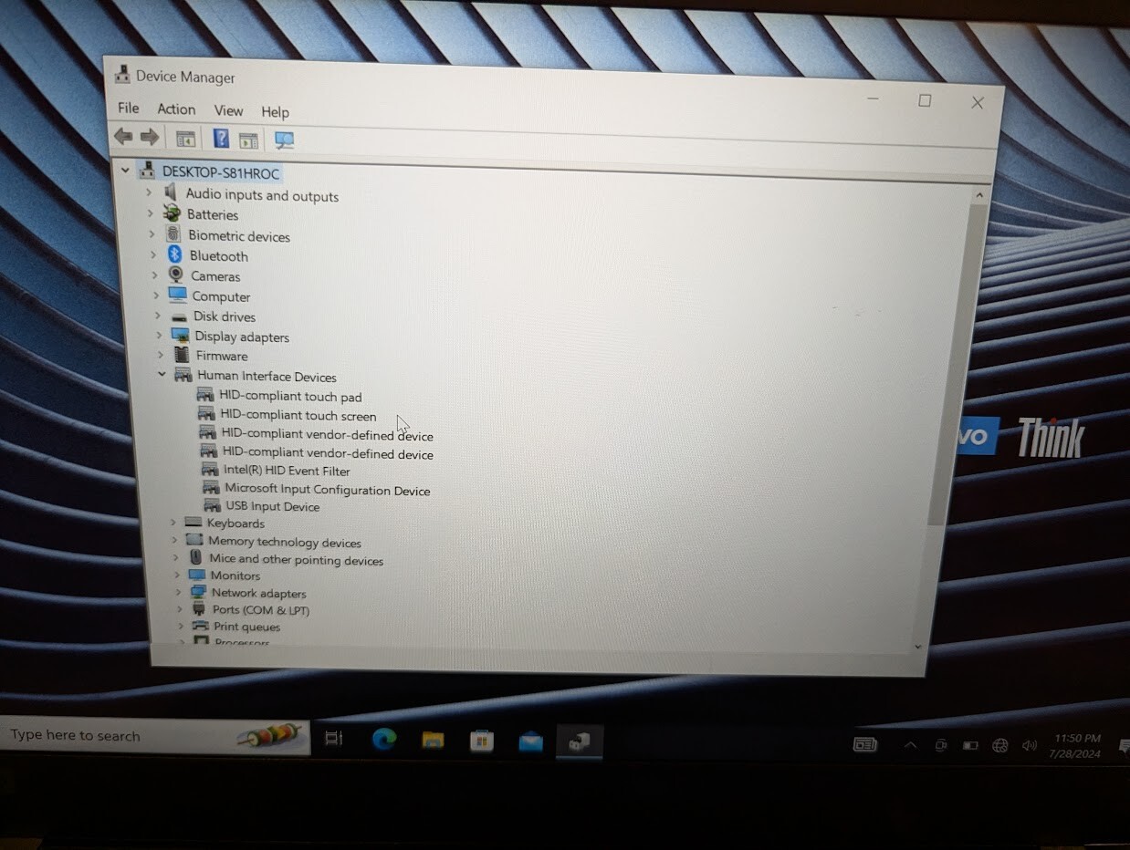 Lenovo T14 G1 i7-10610U 48GB RAM/500 GB SSD – Win 10 Pro TOUCHSCREEN Dec 24 WTY