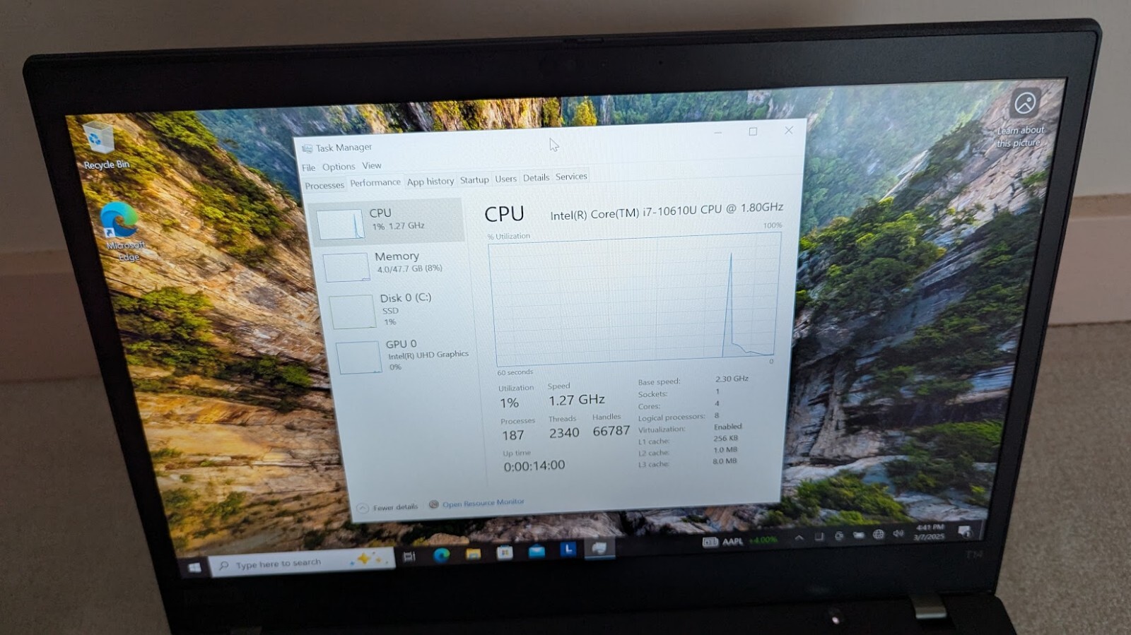 Lenovo T14 G1 i7-10610U 48GB RAM/500 GB SSD – Win 10 Pro TOUCHSCREEN