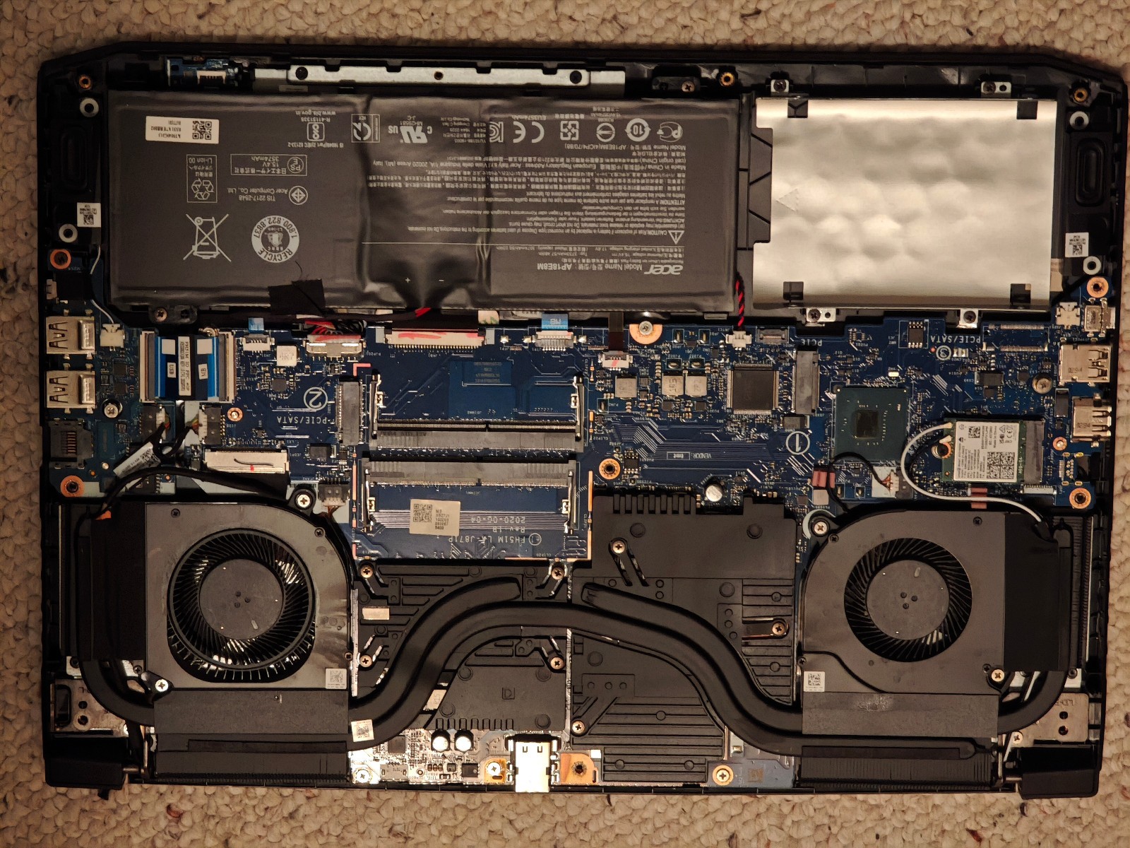 Acer Nitro 5 N20C1 – No HDD/RAM, Intel i7-10750H, Nvidia GTX Gpu; NOT WORKING