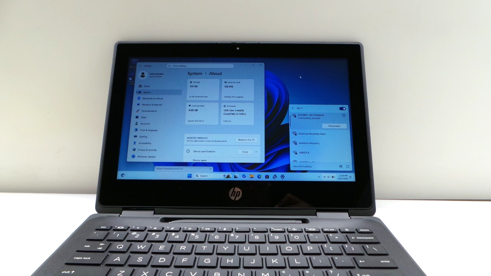 HP Pro x360 Fortis G10 | 11″ | i3-1210U | 4GB 128GB NVMe SSD | Stylus