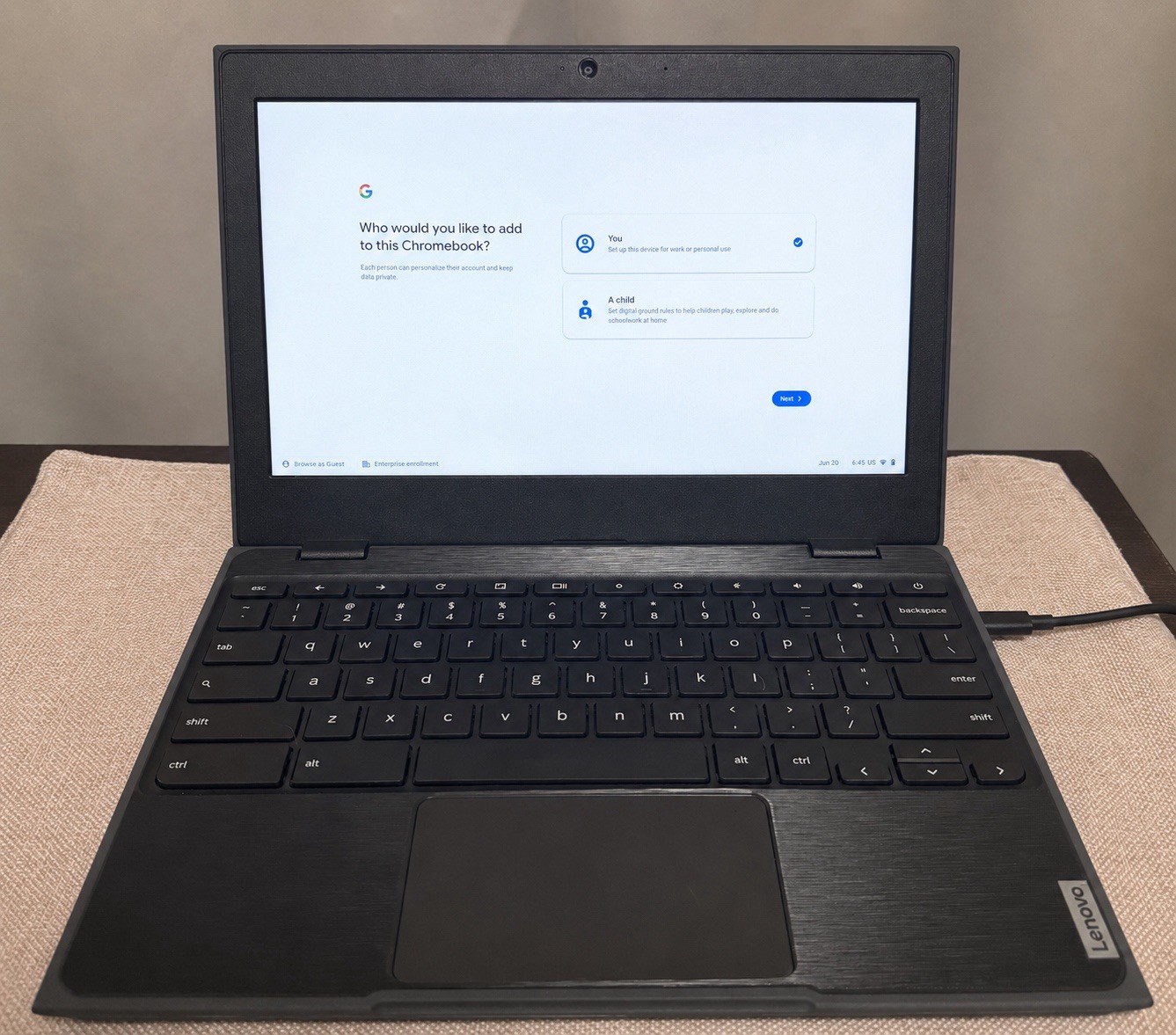 Laptop Lenovo 100e Gen 2 AST Chromebook 4GB 32GB WiFi Tested w/ Charger