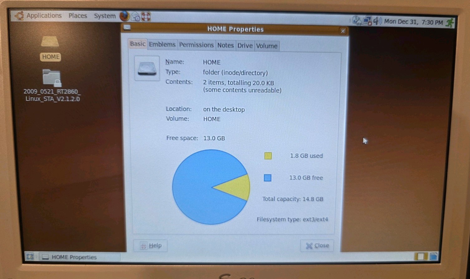 Asus EeePC 901 10” Retro Netbook Laptop Wifi Office Webcam SSD Linux WORKING