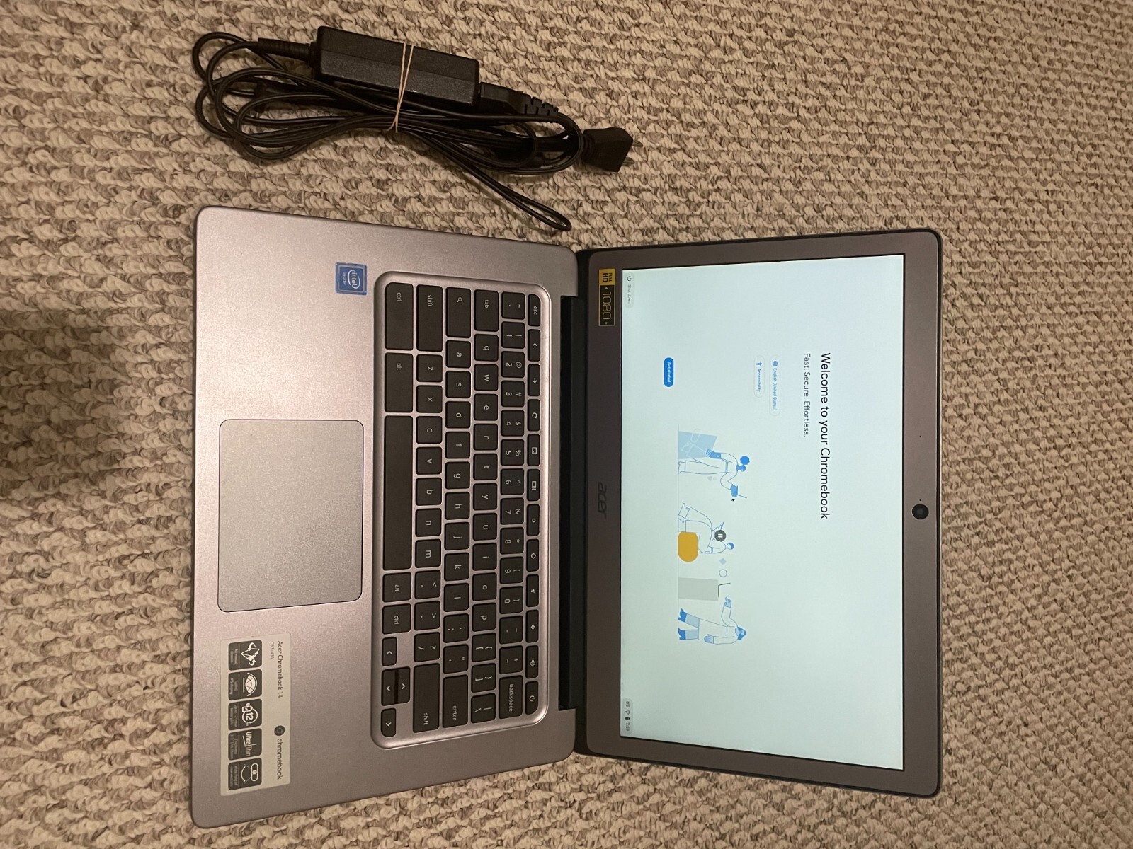 Acer Chromebook14-inch Full HD, Intel Celeron N3160, 4GB RAM , 32GB SSD (USED)
