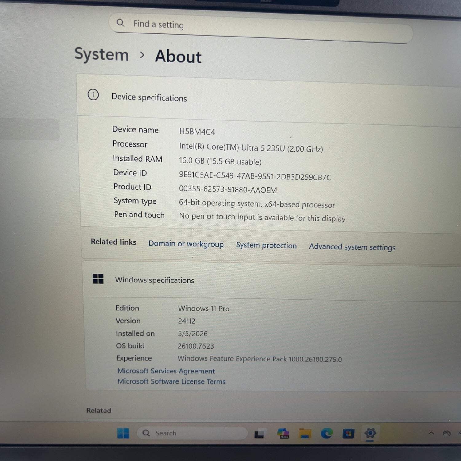 Dell Pro 14 PC14250 14″ Core Ultra 5 235U 2.0GHz 16GB RAM 256GB SSD