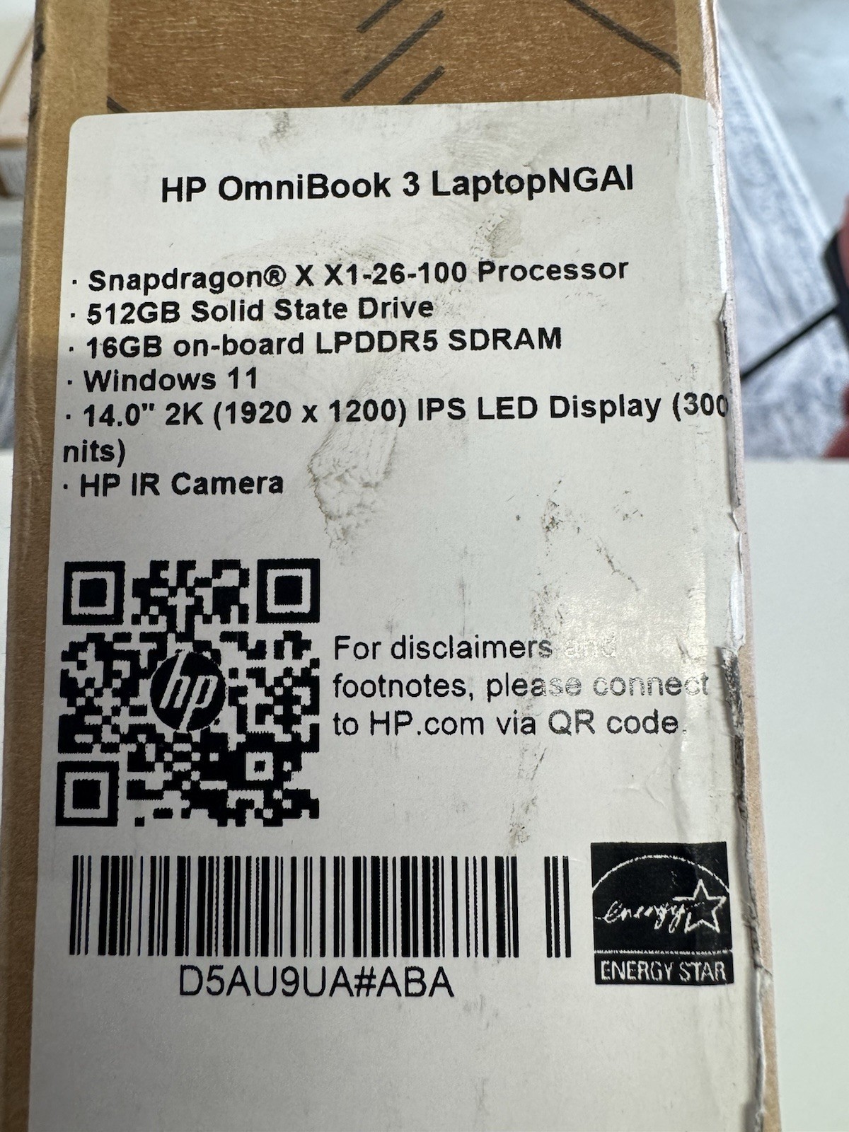 HP OmniBook 3 LaptopNGAI 14-hz0099nr 14” 512GB 16GB Ram
