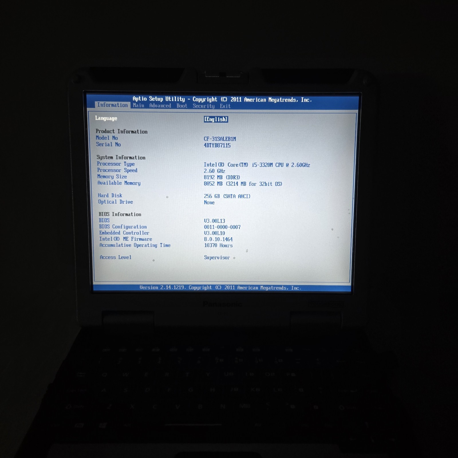 Panasonic Toughbook CF-31 MK3 i5-3320M 2.6GHz 256GB SSD 8GB Ram Win10p Grade B